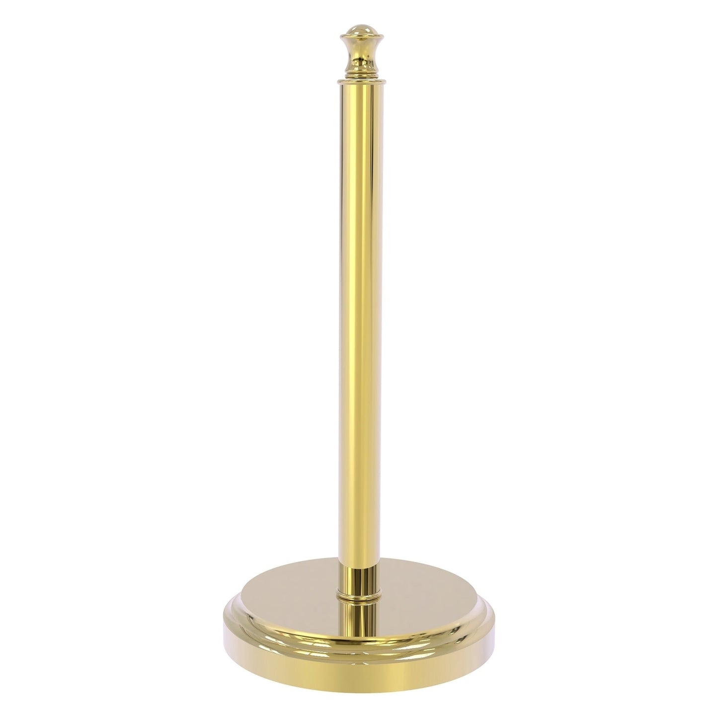 Allied Brass Carolina 6.5" x 6.5" Unlacquered Brass Solid Brass Countertop Paper Towel Stand