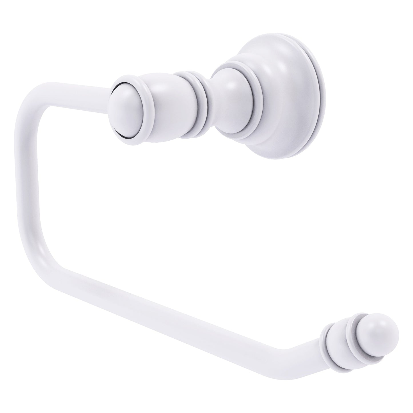Allied Brass Carolina 8" x 3.3" Matte White Solid Brass Euro-Style Toilet Tissue Holder