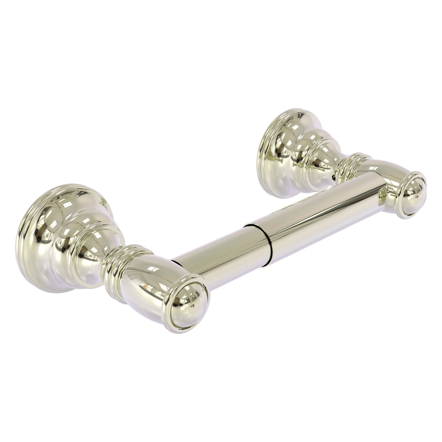 Allied Brass Carolina 8" x 3.3" Polished Nickel Solid Brass 2-Post Toilet Tissue Holder