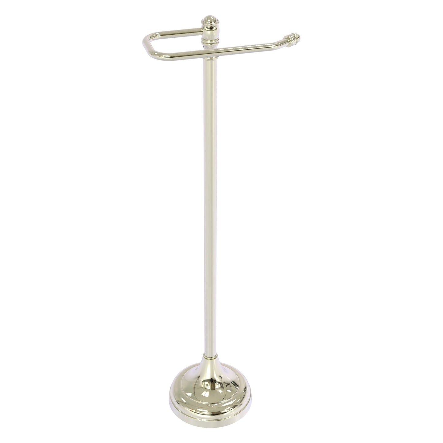 Allied Brass Carolina 8" x 6" Polished Nickel Solid Brass Freestanding Euro-Style Toilet Paper Holder