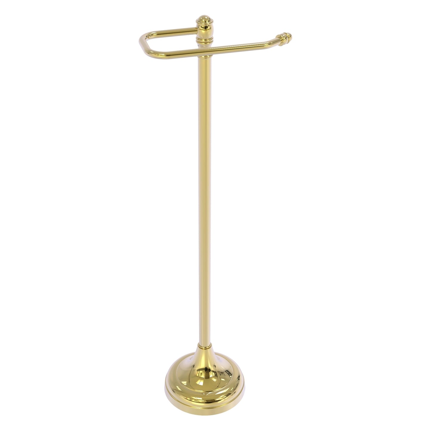 Allied Brass Carolina 8" x 6" Unlacquered Brass Solid Brass Freestanding Euro-Style Toilet Paper Holder