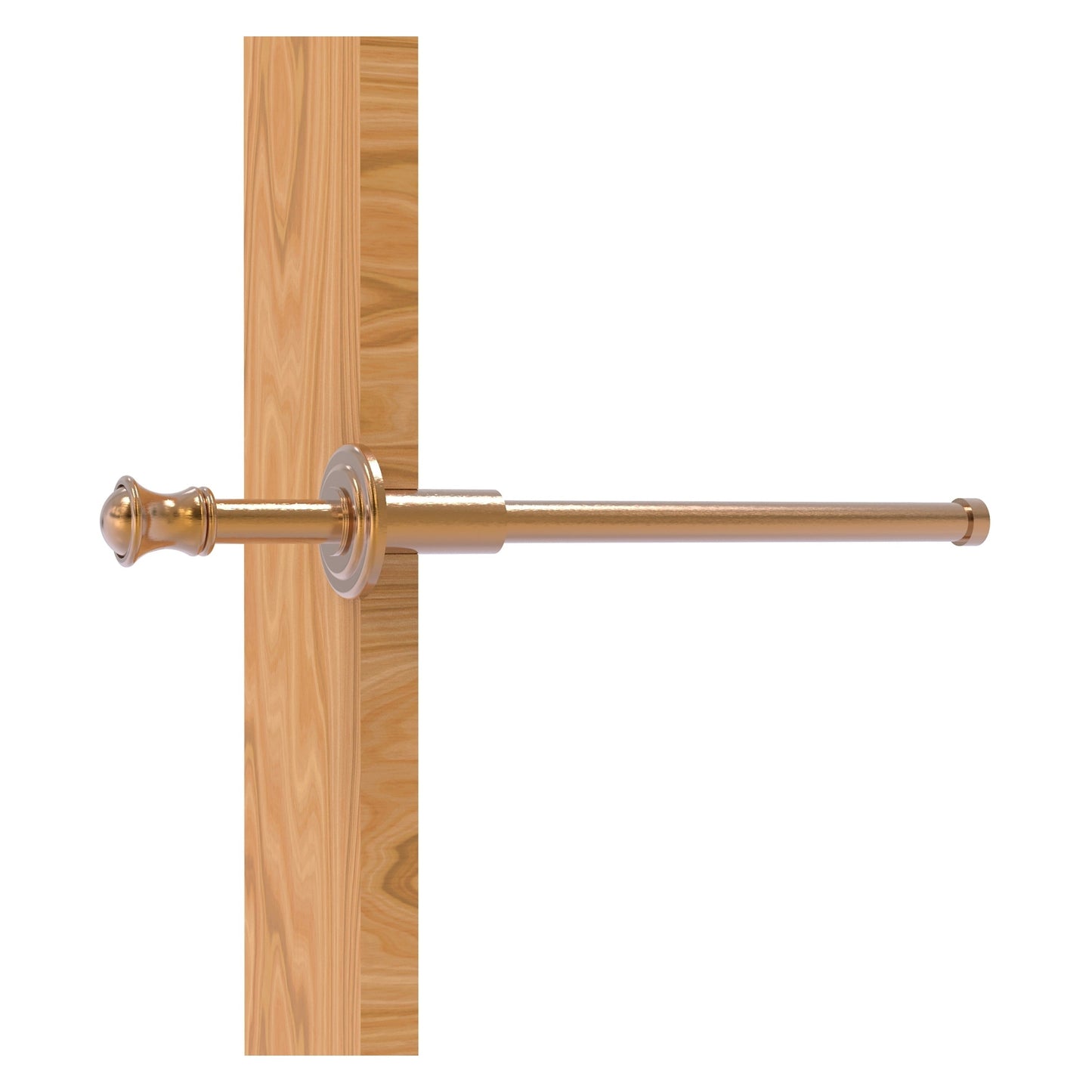 Allied Brass Carolina 9.8" x 1.8" Brushed Bronze Solid Brass Retractable Pullout Garment Rod
