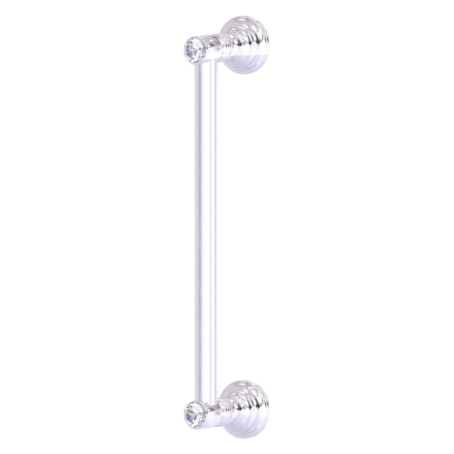 Allied Brass Carolina Crystal 14" x 3.6" Satin Chrome Solid Brass Door Pull