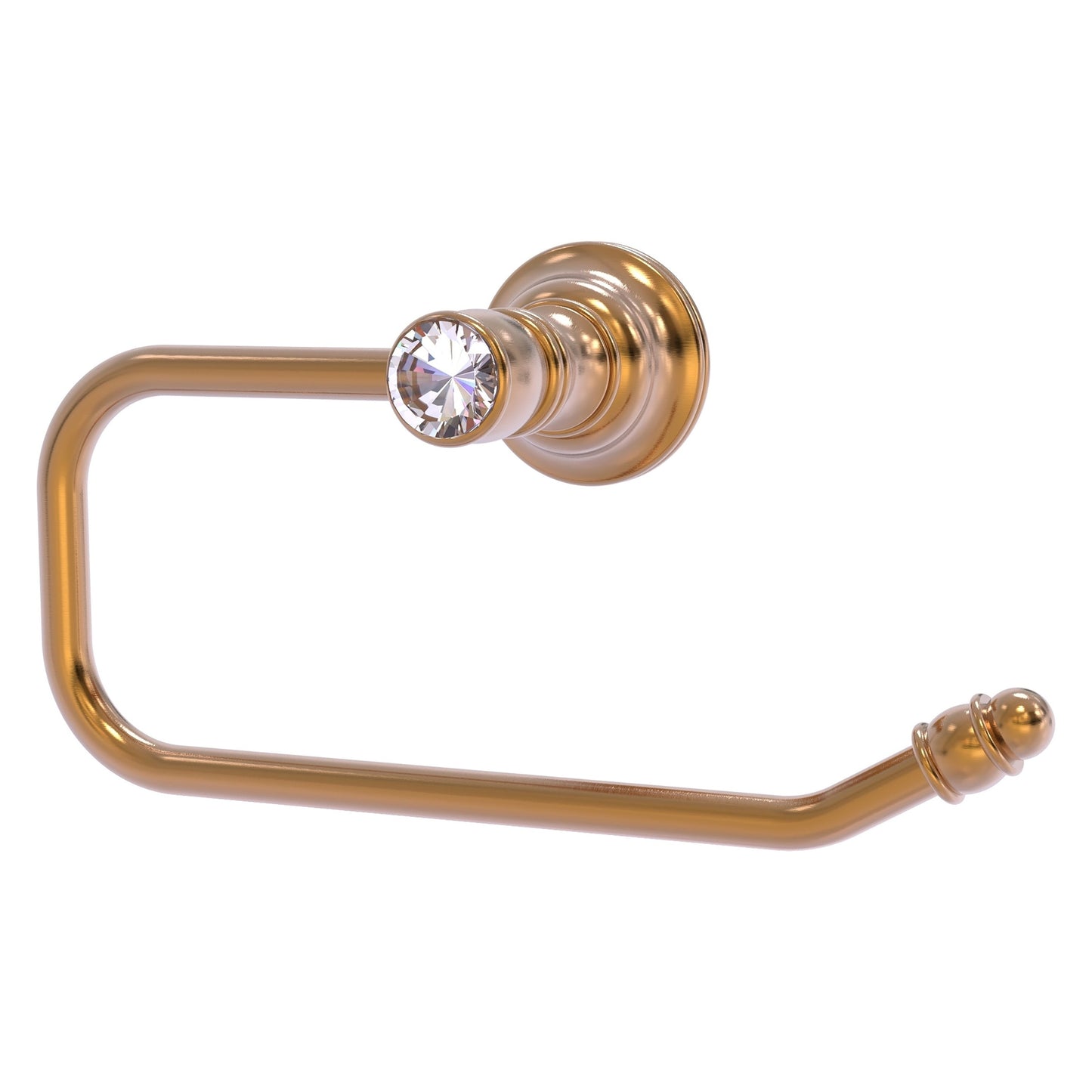 Allied Brass Carolina Crystal 8" x 3.3" Brushed Bronze Solid Brass Euro-Style Toilet Tissue Holder