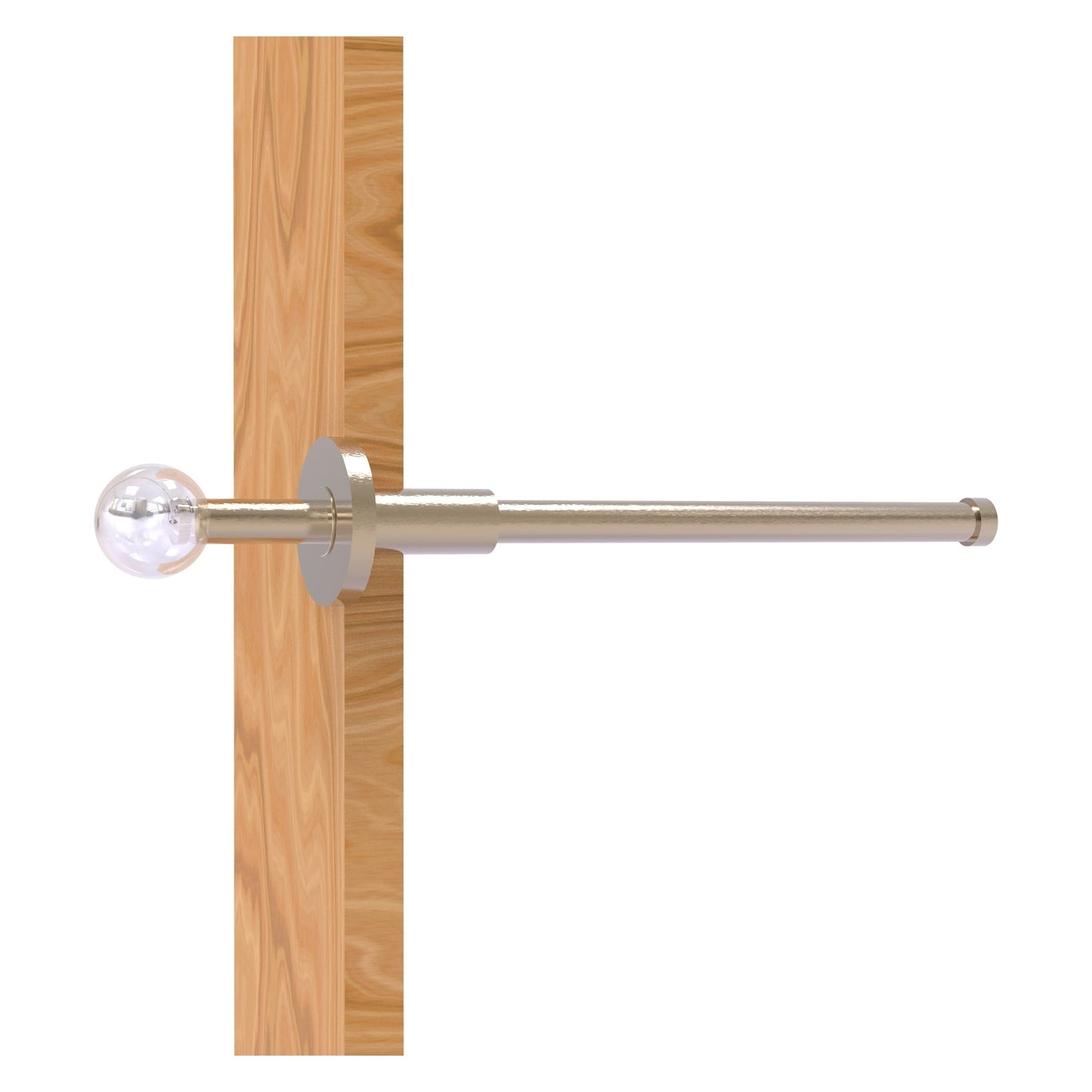 Allied Brass Clearview 10.1" x 1.9" Antique Pewter Solid Brass Retractable Pullout Garment Rod