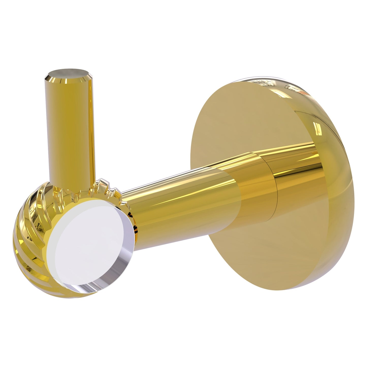 Allied Brass Clearview 2.64" x 3.84" Polished Brass Solid Brass Robe Hook With Twisted Accents