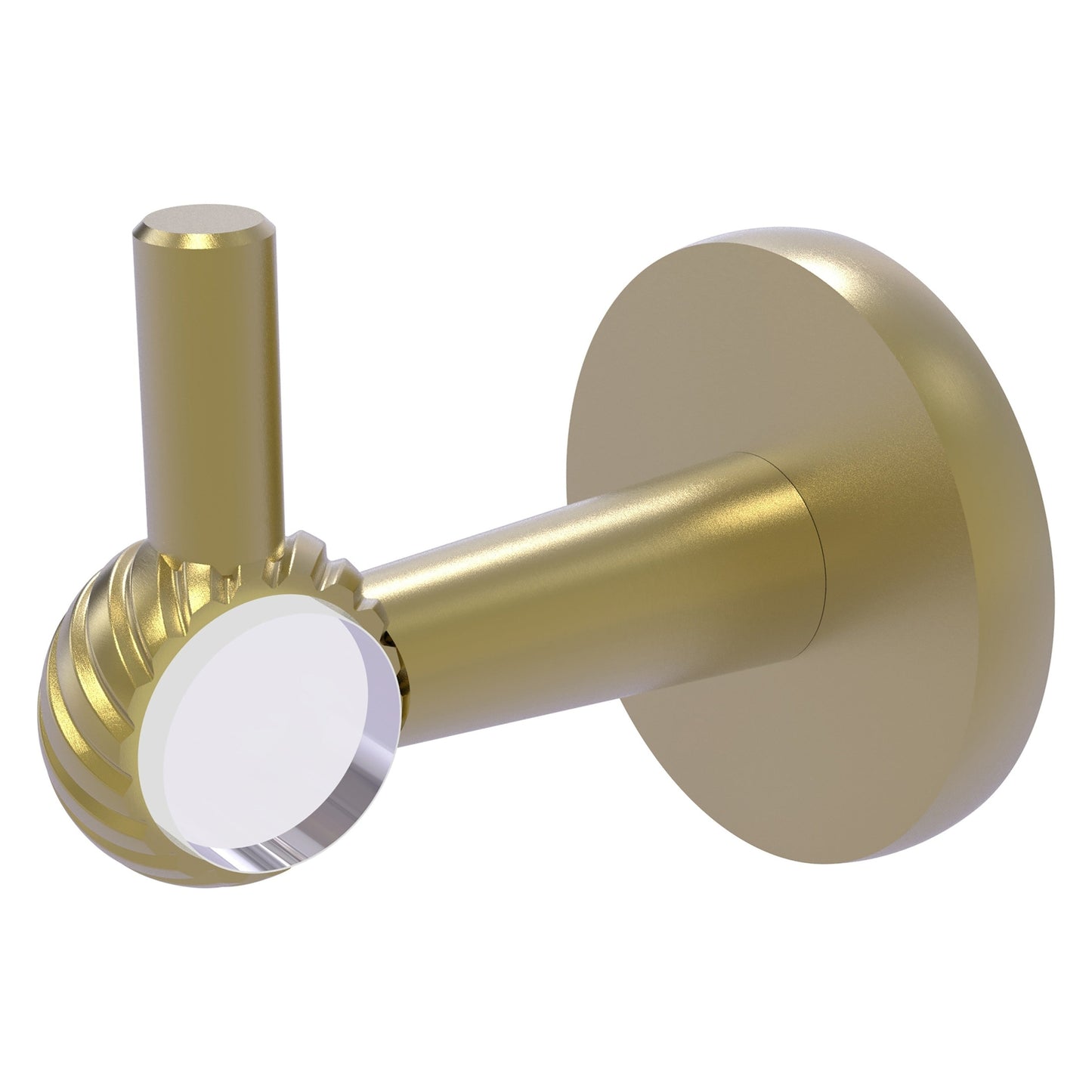 Allied Brass Clearview 2.64" x 3.84" Satin Brass Solid Brass Robe Hook With Twisted Accents