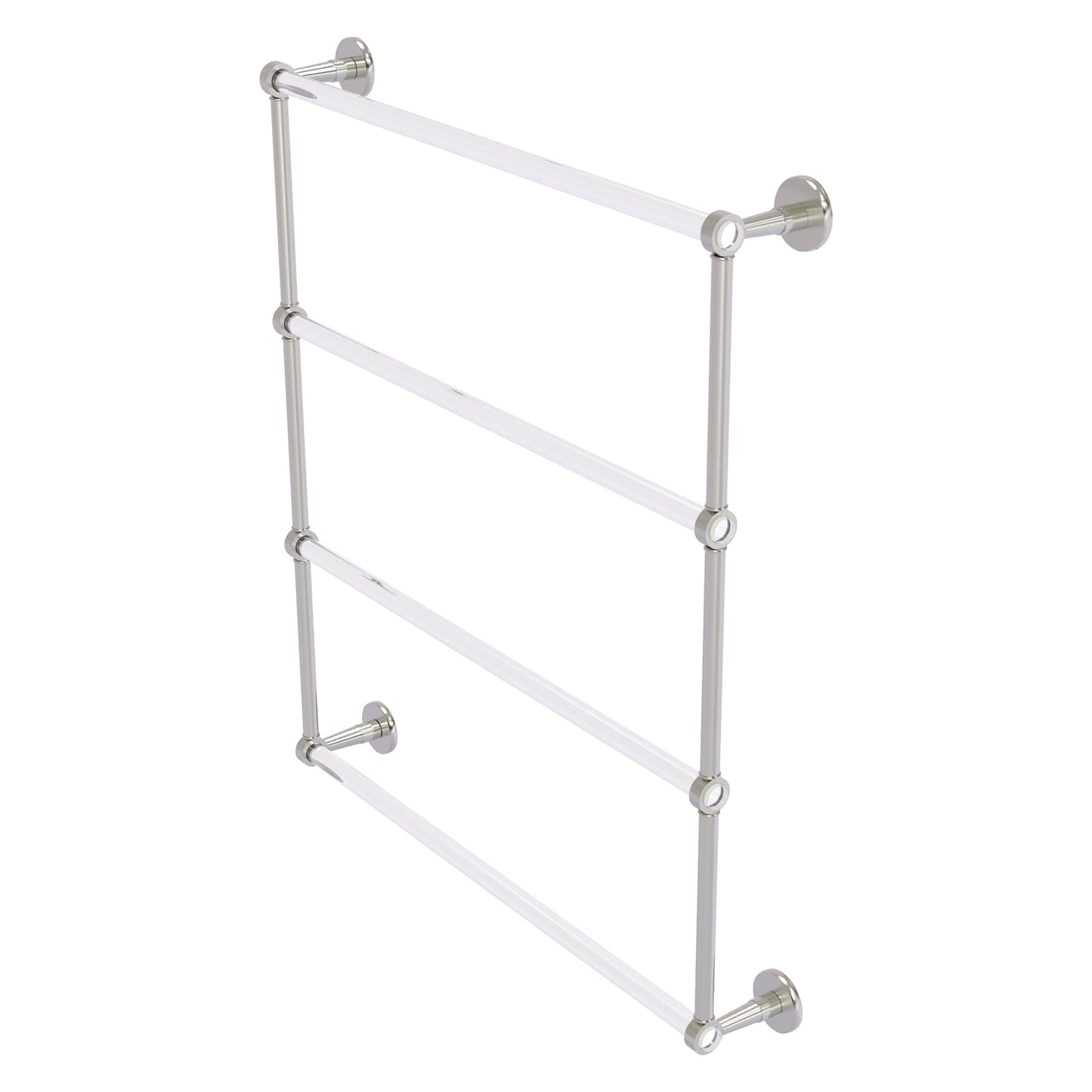 Allied Brass Clearview 32.6" x 4.6" Satin Nickel Solid Brass Four-Tiered Ladder Towel Bar