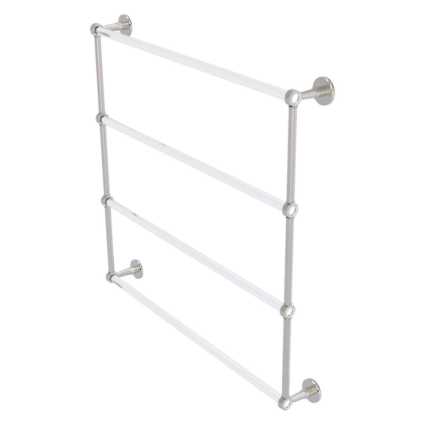 Allied Brass Clearview 38.6" x 4.6" Satin Nickel Solid Brass Four-Tiered Ladder Towel Bar