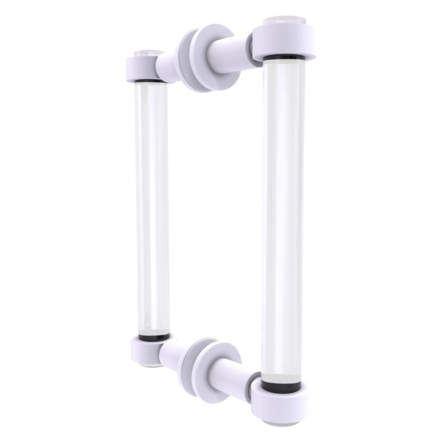 Allied Brass Clearview 9" x 1.7" Matte White Solid Brass Back-to-Back Shower Door Pull