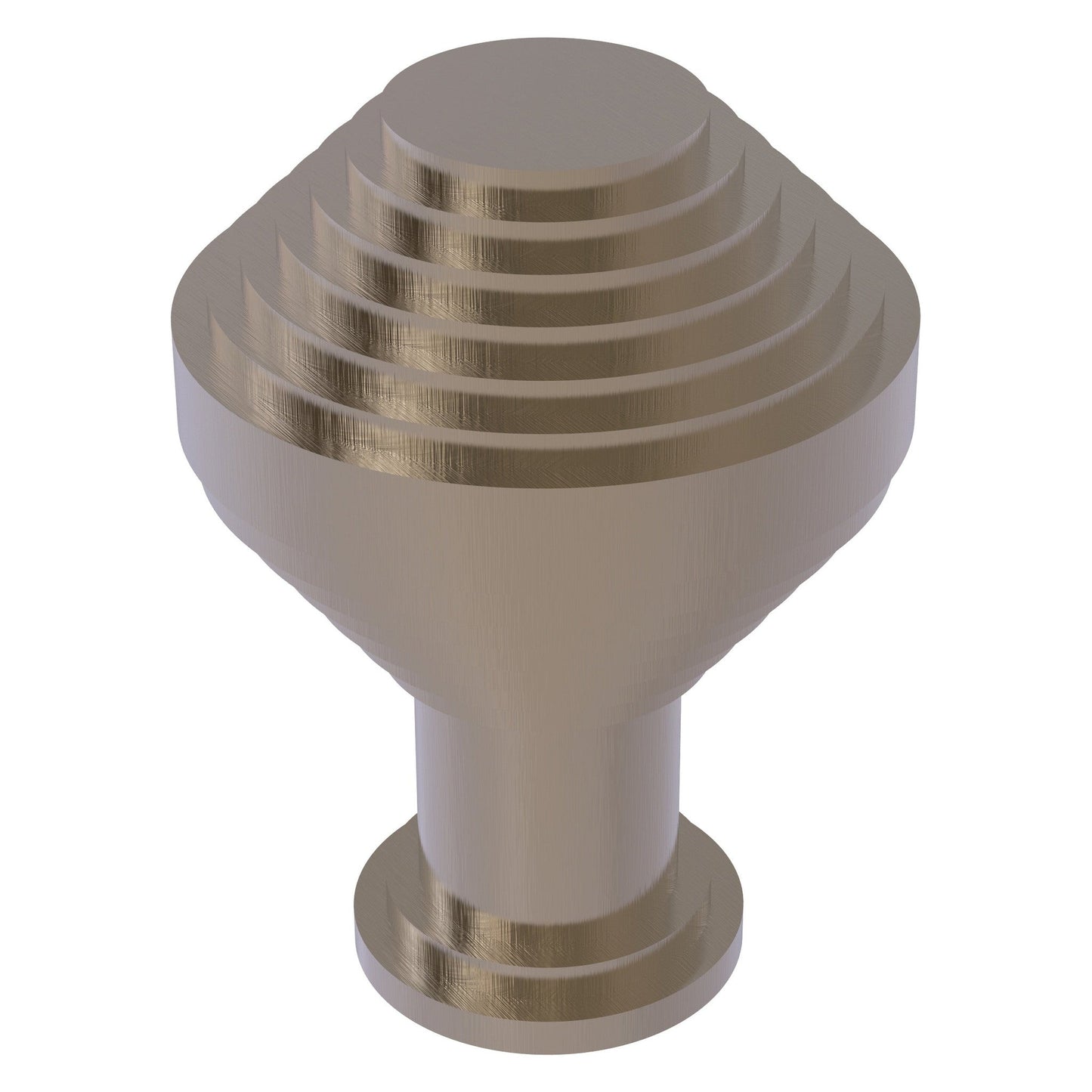 Allied Brass D-1 1" x 1" Antique Pewter Solid Brass Cabinet Knob