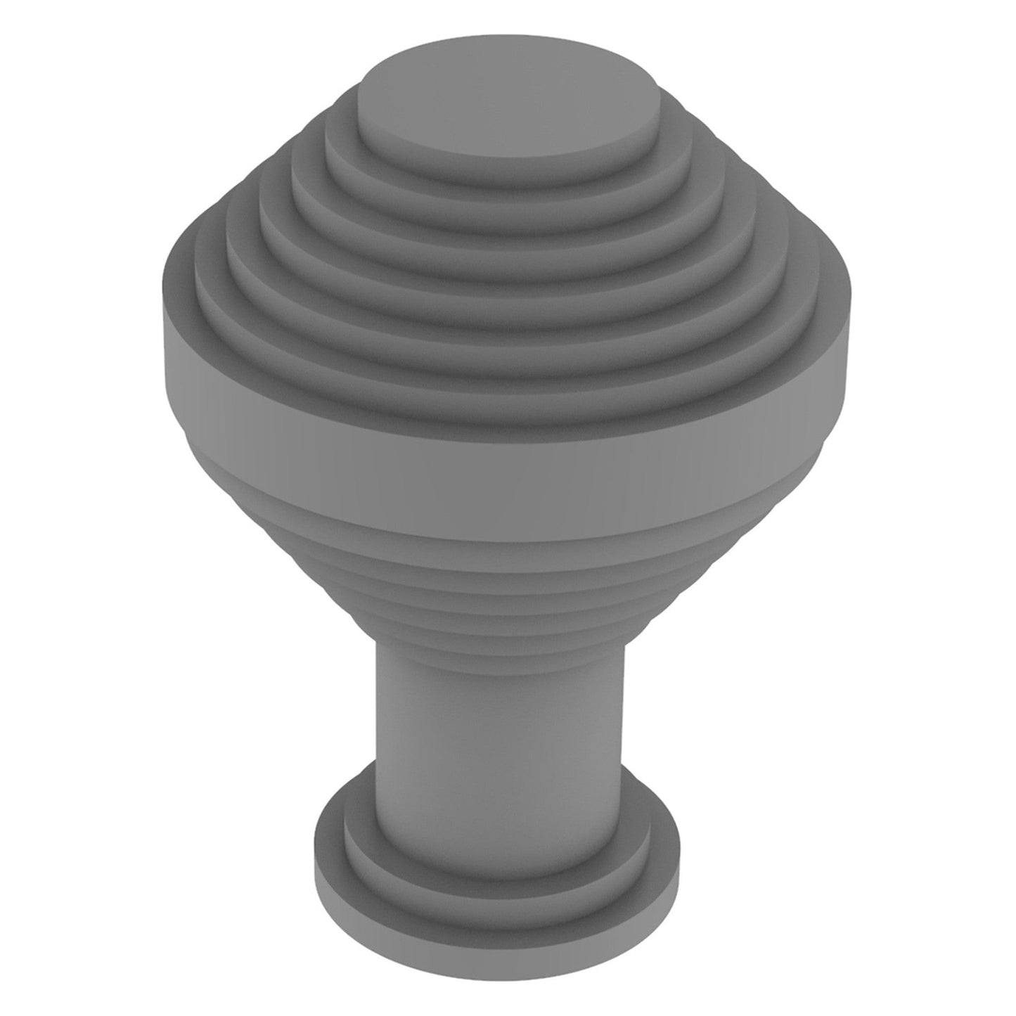 Allied Brass D-1 1" x 1" Matte Gray Solid Brass Cabinet Knob