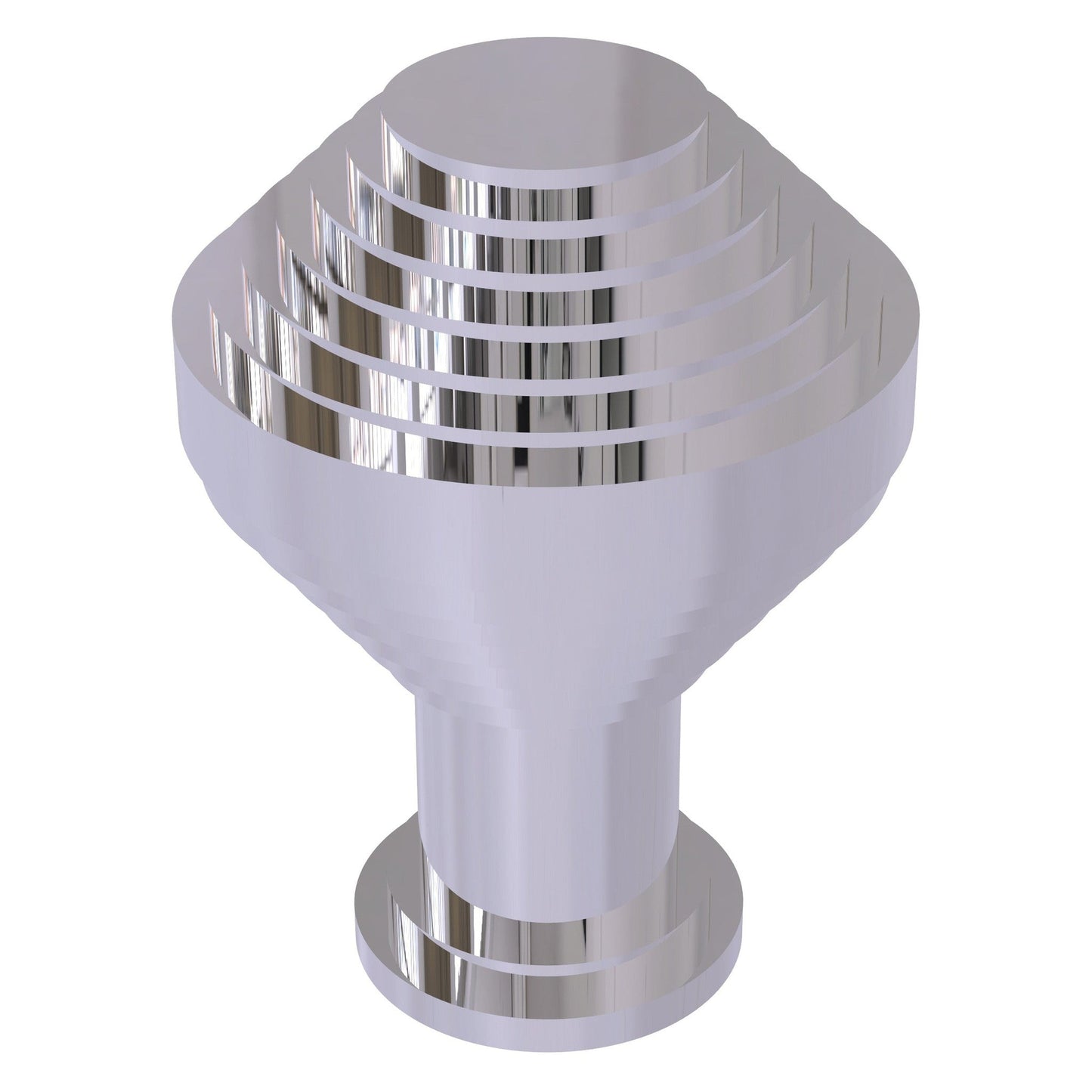 Allied Brass D-1 1" x 1" Polished Chrome Solid Brass Cabinet Knob