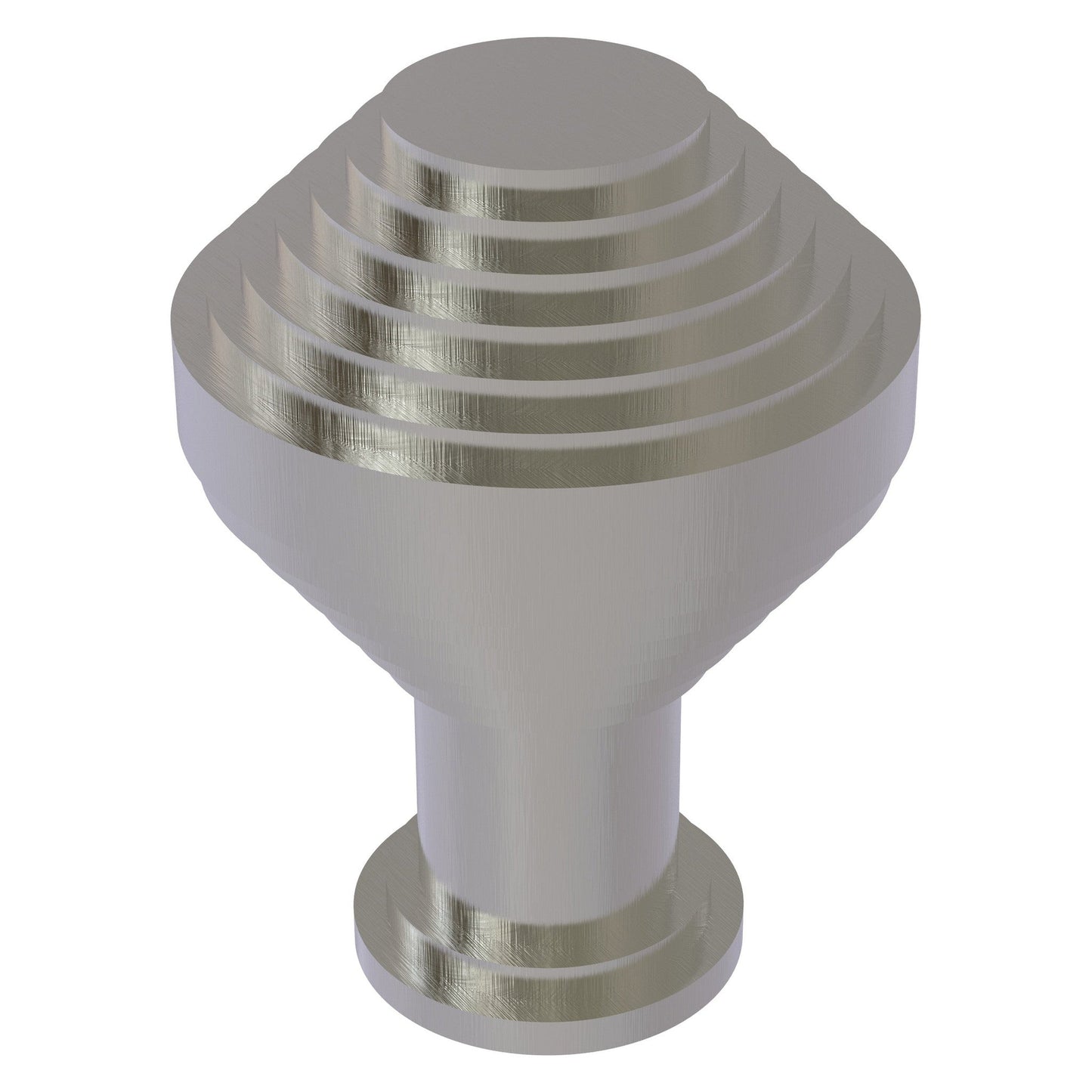 Allied Brass D-1 1" x 1" Satin Nickel Solid Brass Cabinet Knob