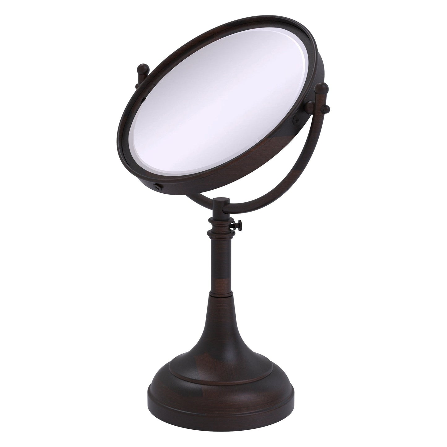 Allied Brass DM-1/3X 8" x 8" Venetian Bronze Solid Brass Vanity Top Make-Up Mirror 3X Magnification