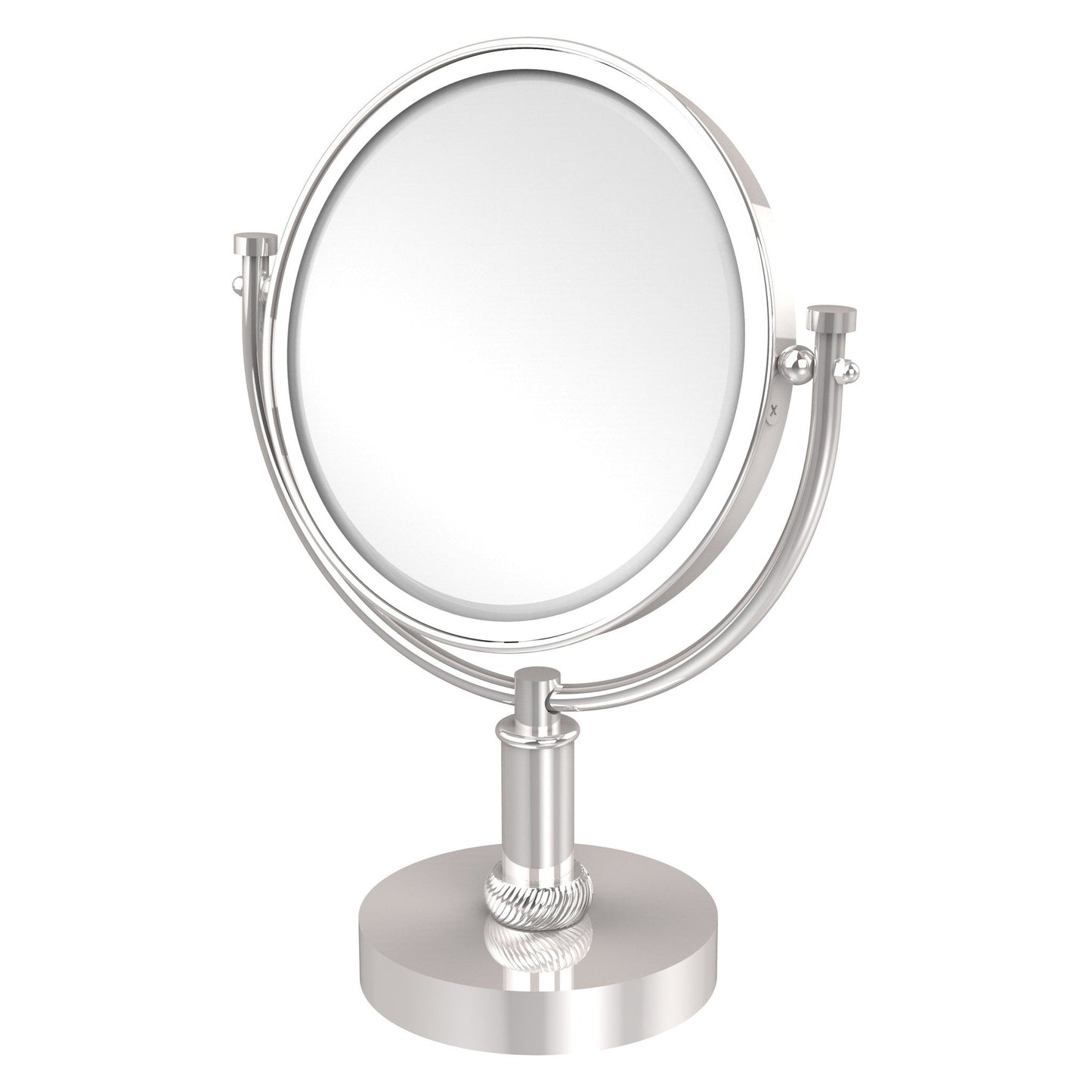 Allied Brass DM-4T/3X 8" x 8" Polished Chrome Solid Brass Vanity Top Make-Up Mirror 3X Magnification