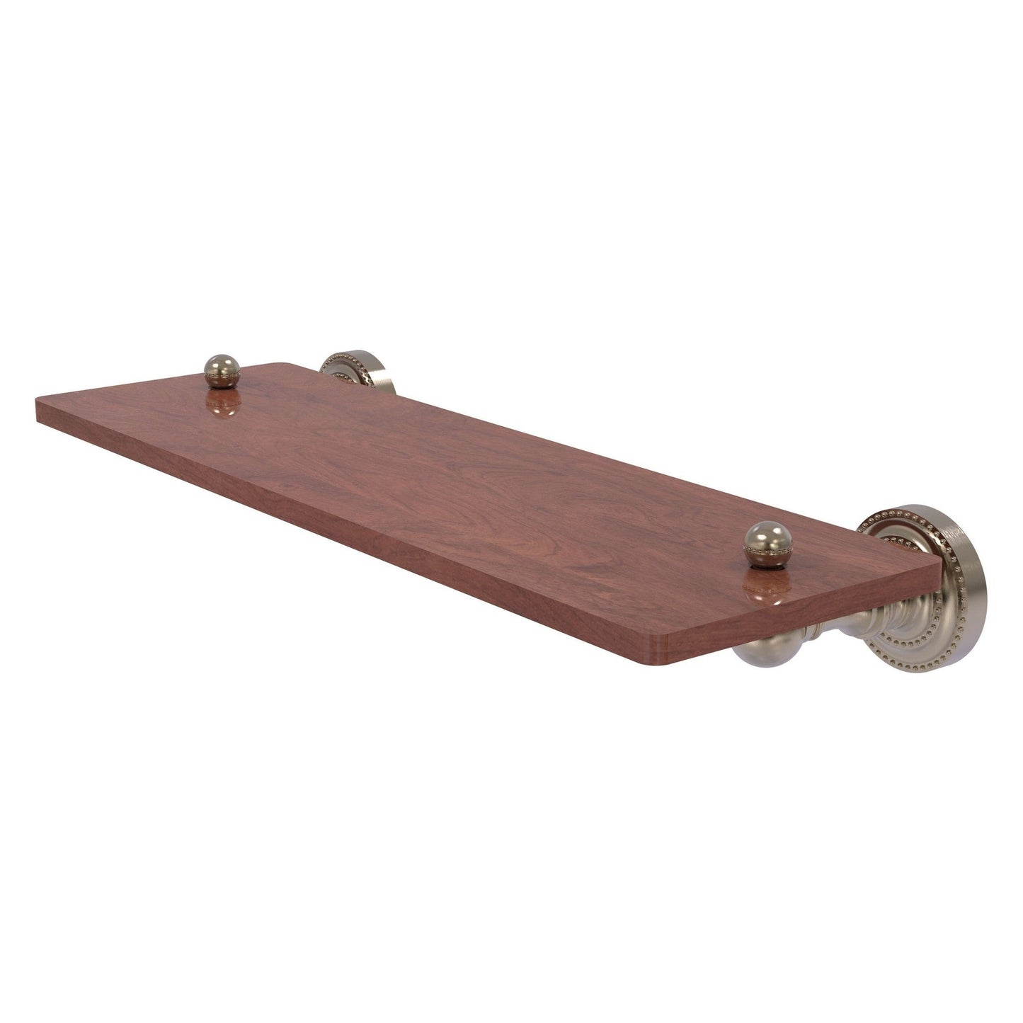 Allied Brass Dottingham 16" x 5" Antique Pewter Solid Brass Solid IPE Ironwood Shelf