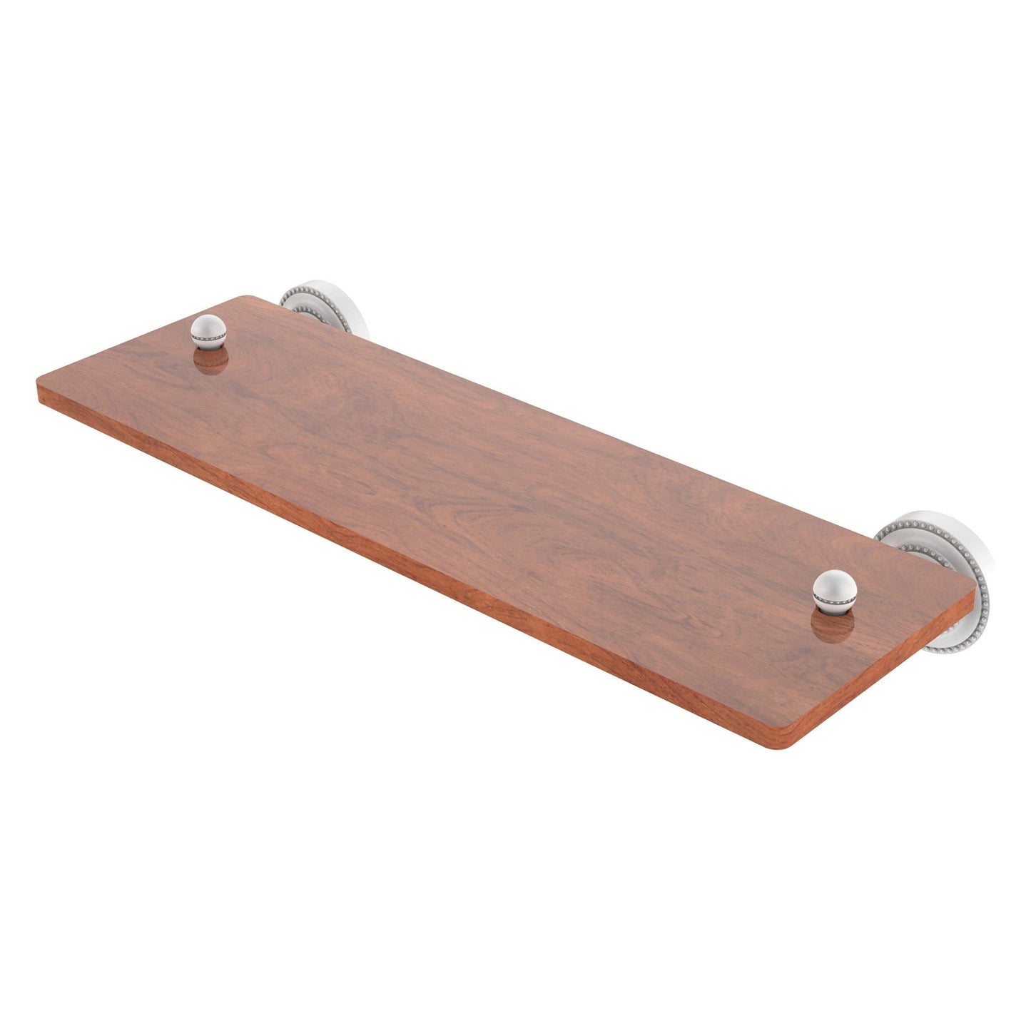 Allied Brass Dottingham 16" x 5" Matte White Solid Brass Solid IPE Ironwood Shelf