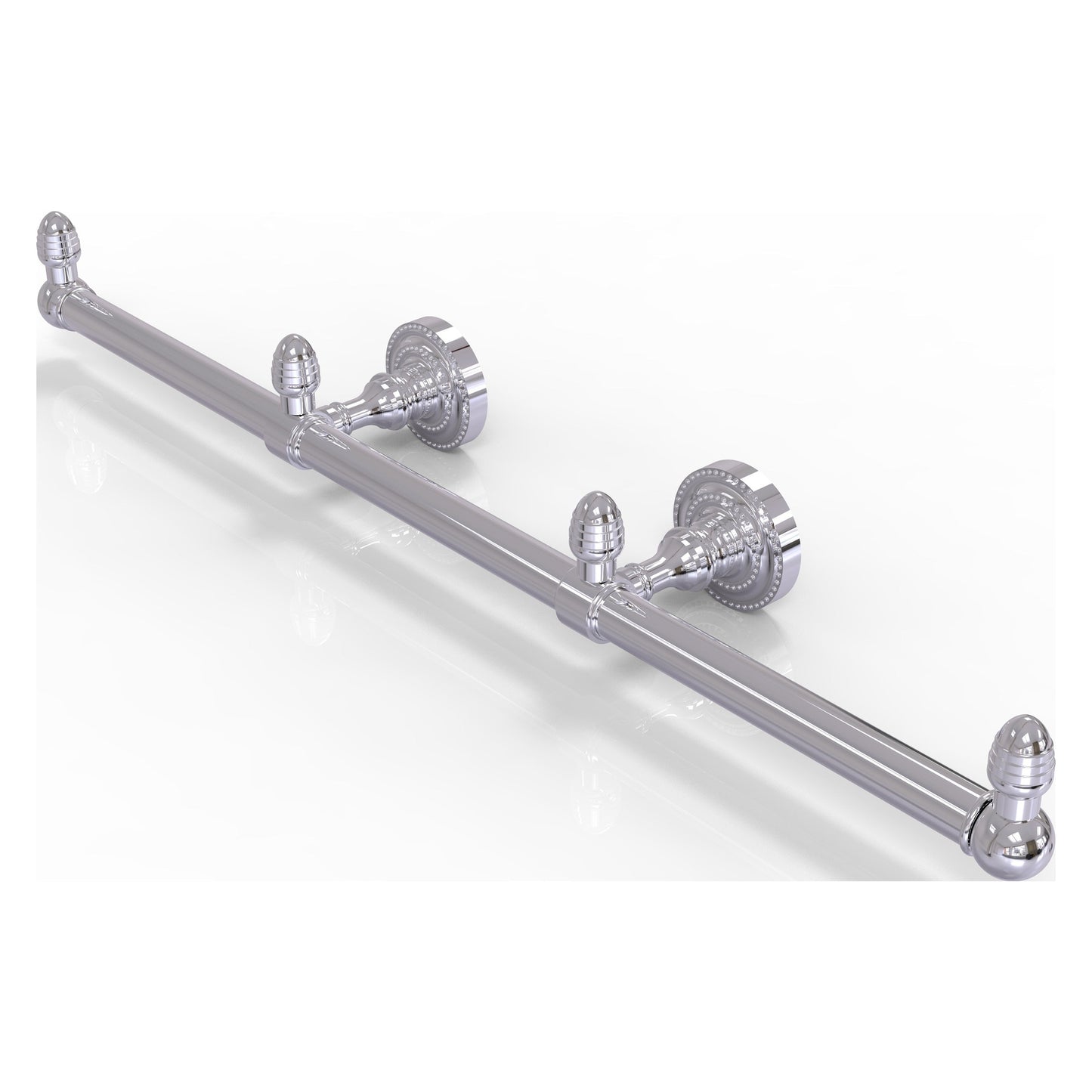 Allied Brass Dottingham 22.5" x 3.5" Polished Chrome Solid Brass 3-Arm Guest Towel Holder