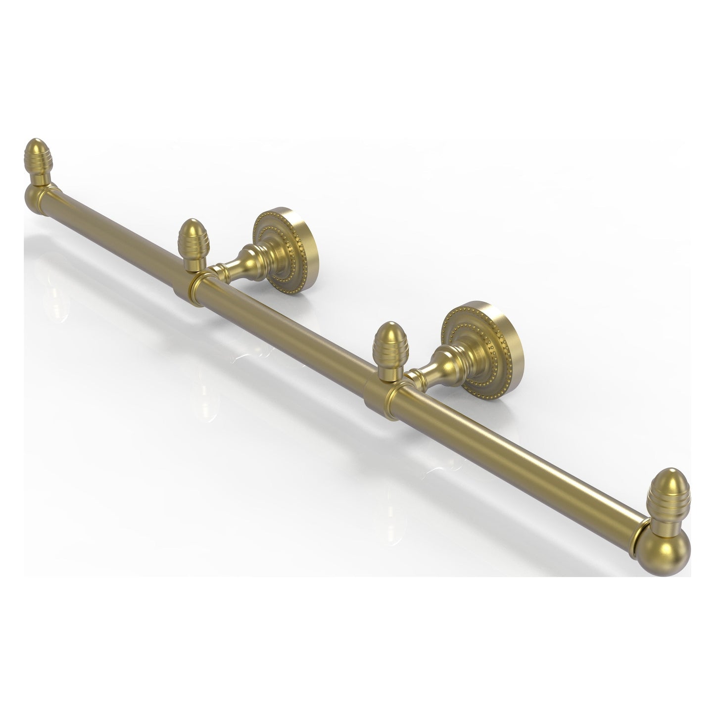 Allied Brass Dottingham 22.5" x 3.5" Satin Brass Solid Brass 3-Arm Guest Towel Holder