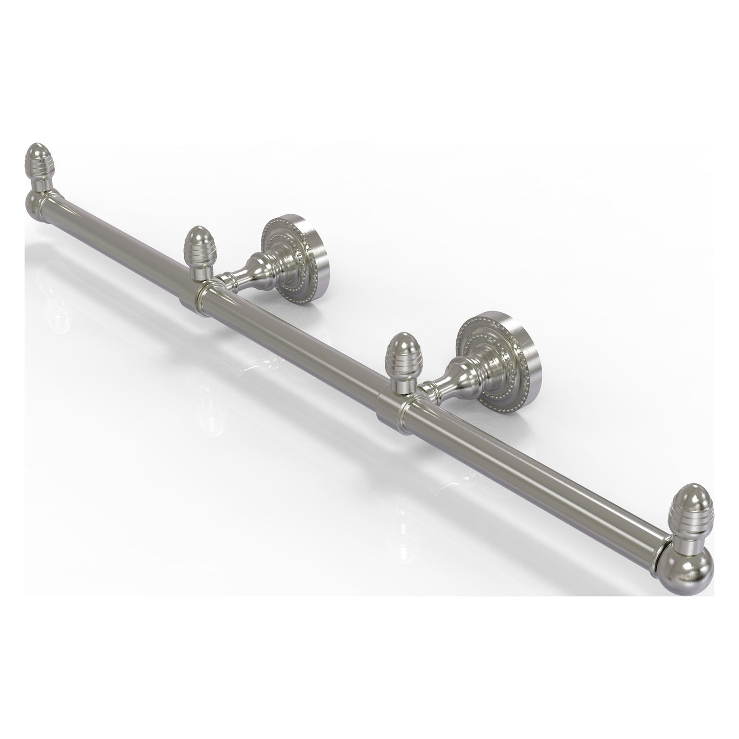 Allied Brass Dottingham 22.5" x 3.5" Satin Nickel Solid Brass 3-Arm Guest Towel Holder