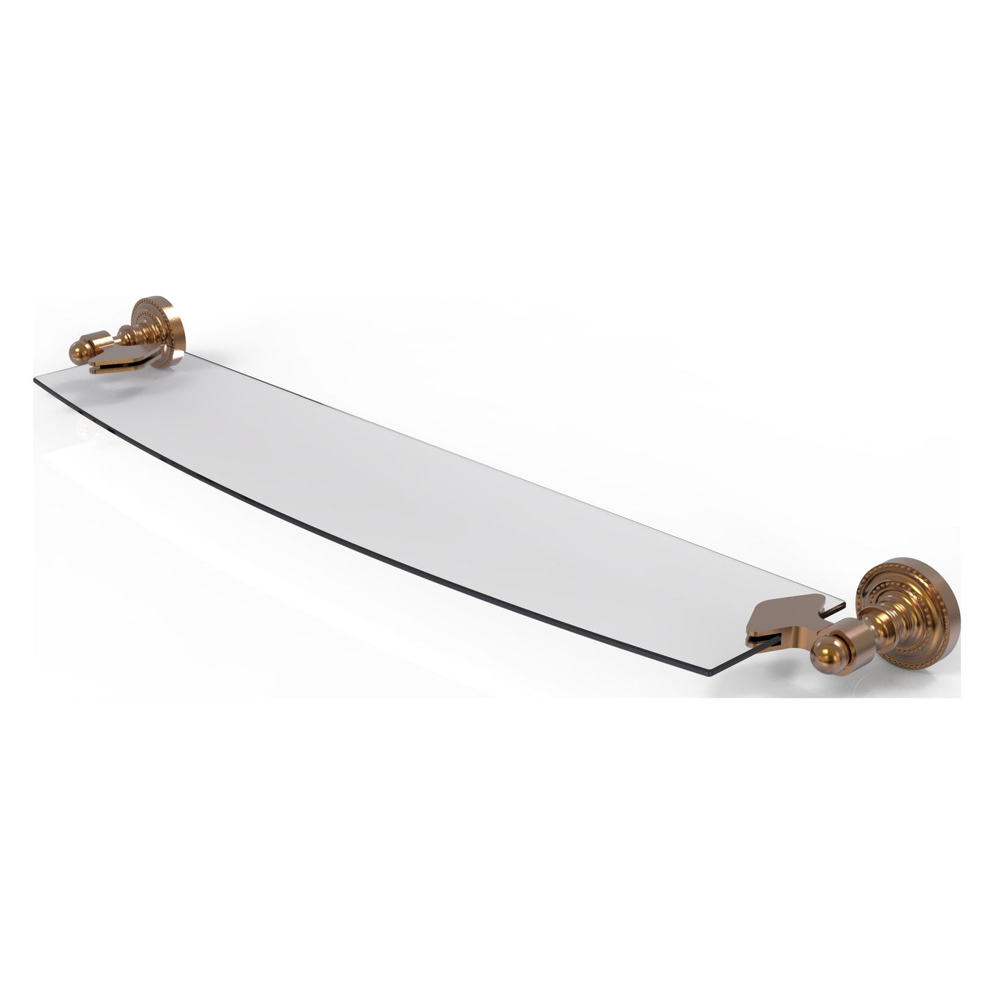 Allied Brass Dottingham 24" x 5" Brushed Bronze Solid Brass Glass Shelf