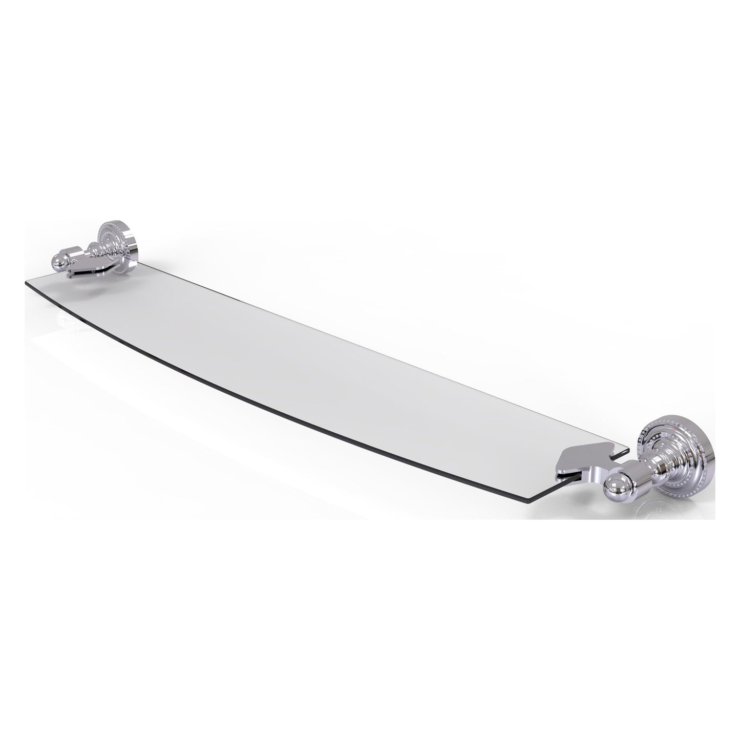 Allied Brass Dottingham 24" x 5" Polished Chrome Solid Brass Glass Shelf