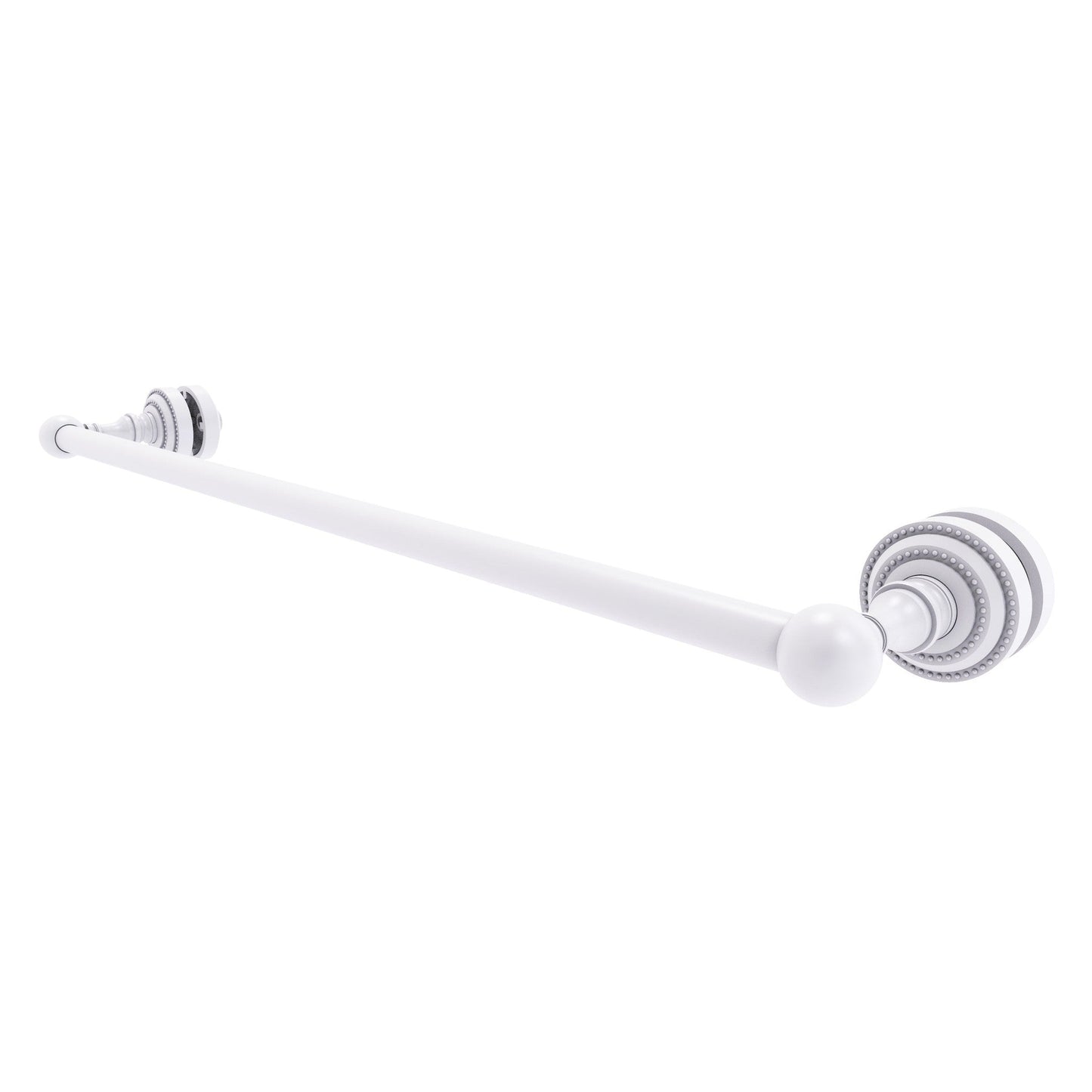 Allied Brass Dottingham 26" x 4.9" Matte White Solid Brass Shower Door Towel Bar