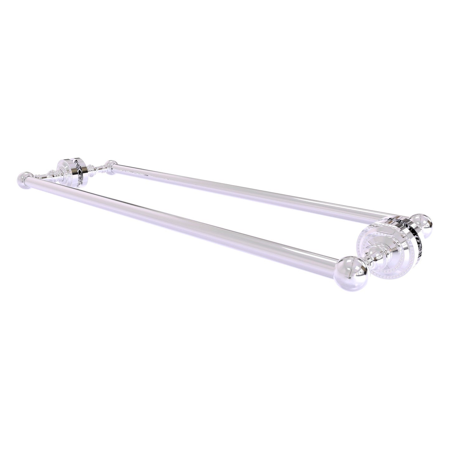 Allied Brass Dottingham 26" x 7.8" Polished Chrome Solid Brass Back-to-Back Shower Door Towel Bar