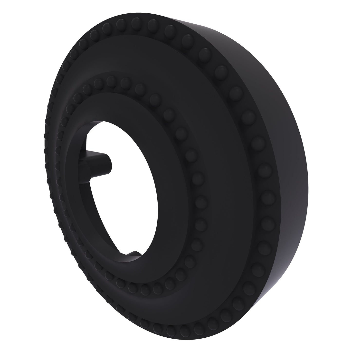 Allied Brass Dottingham 2.25" x 2.25" Matte Black Solid Brass DT-98 Shower Rod Brackets