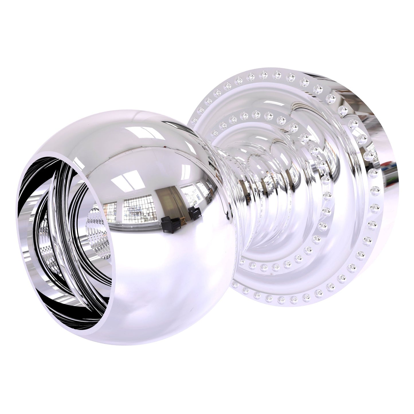 Allied Brass Dottingham 2.25" x 2.25" Polished Chrome Solid Brass DT-99 Shower Rod Brackets