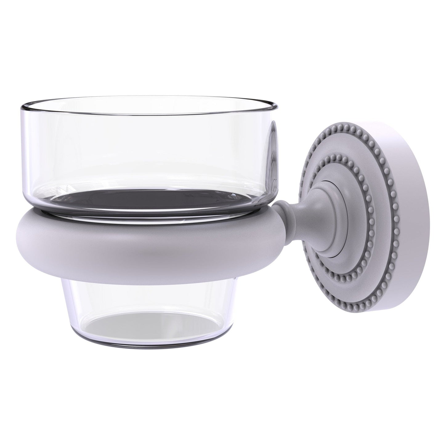 Allied Brass Dottingham 3" x 2.5" Matte White Solid Brass Wall-Mounted Votive Candle Holder