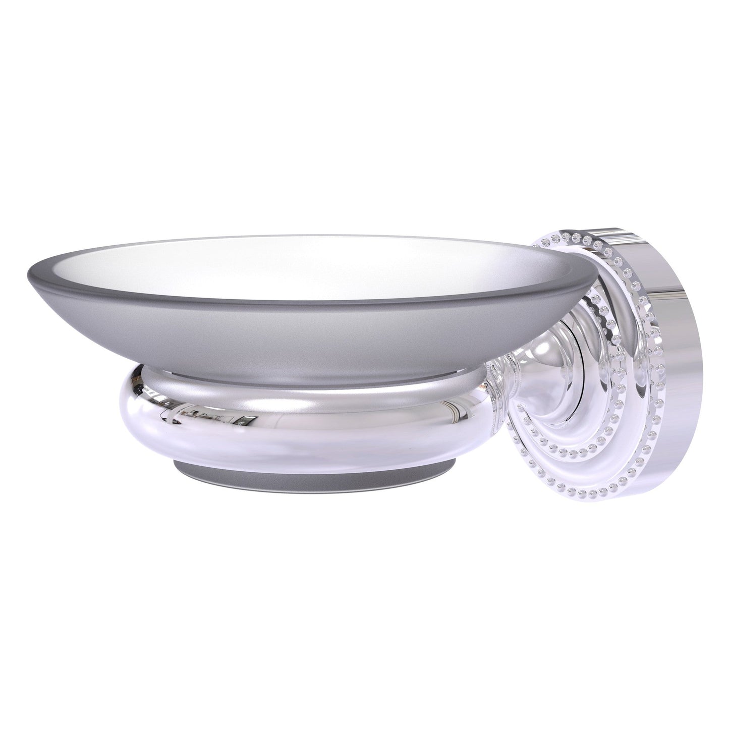 Allied Brass Dottingham 3" x 4.5" Polished Chrome Solid Brass Wall-Mounted Soap Dish