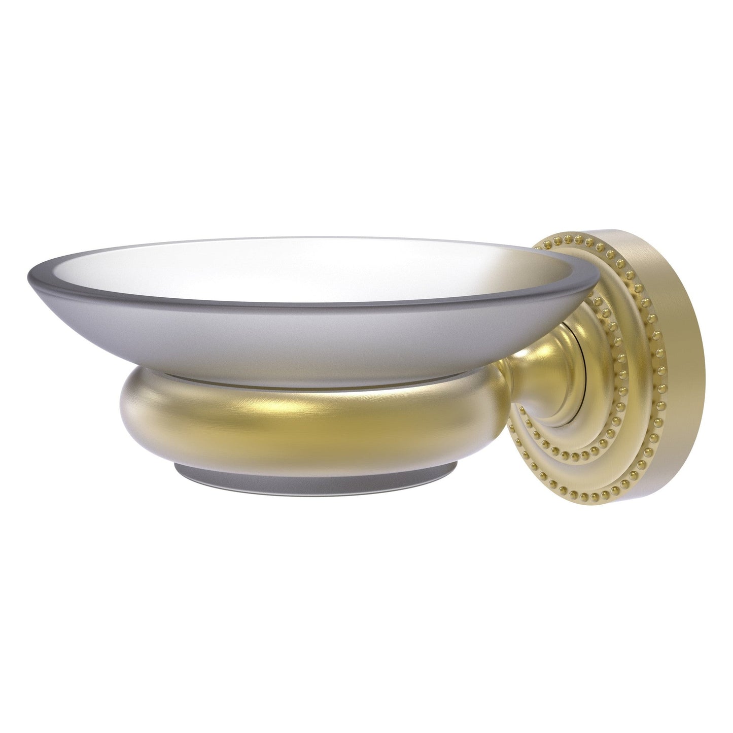 Allied Brass Dottingham 3" x 4.5" Satin Brass Solid Brass Wall-Mounted Soap Dish