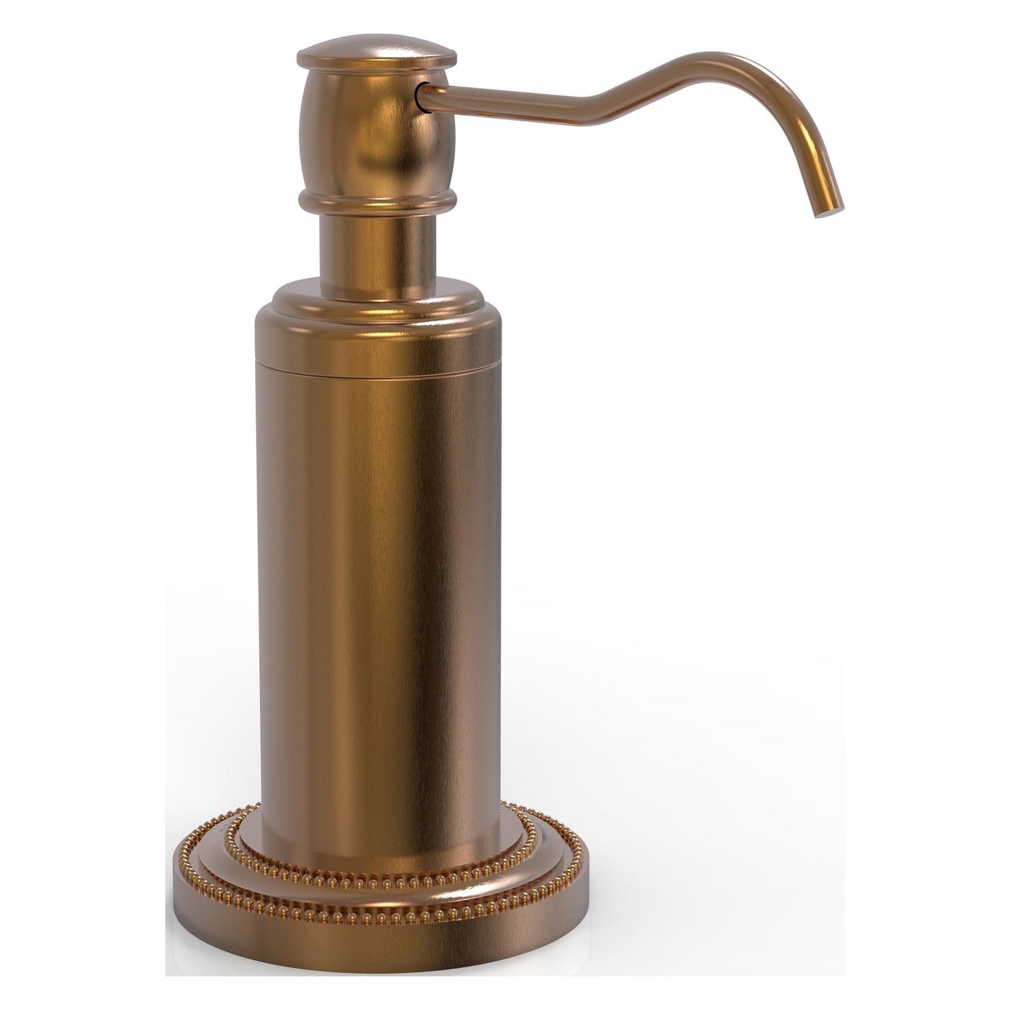 Allied Brass Dottingham 3" x 5" Brushed Bronze Solid Brass Vanity Top Soap Dispenser