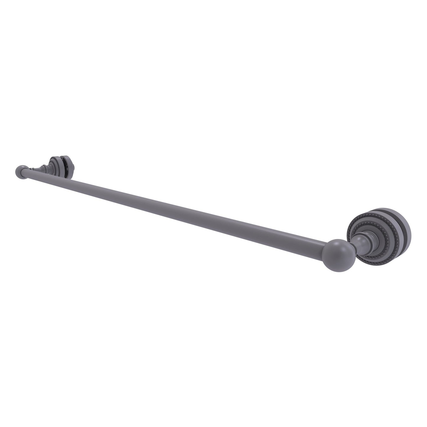 Allied Brass Dottingham 32" x 4.9" Matte Gray Solid Brass Shower Door Towel Bar