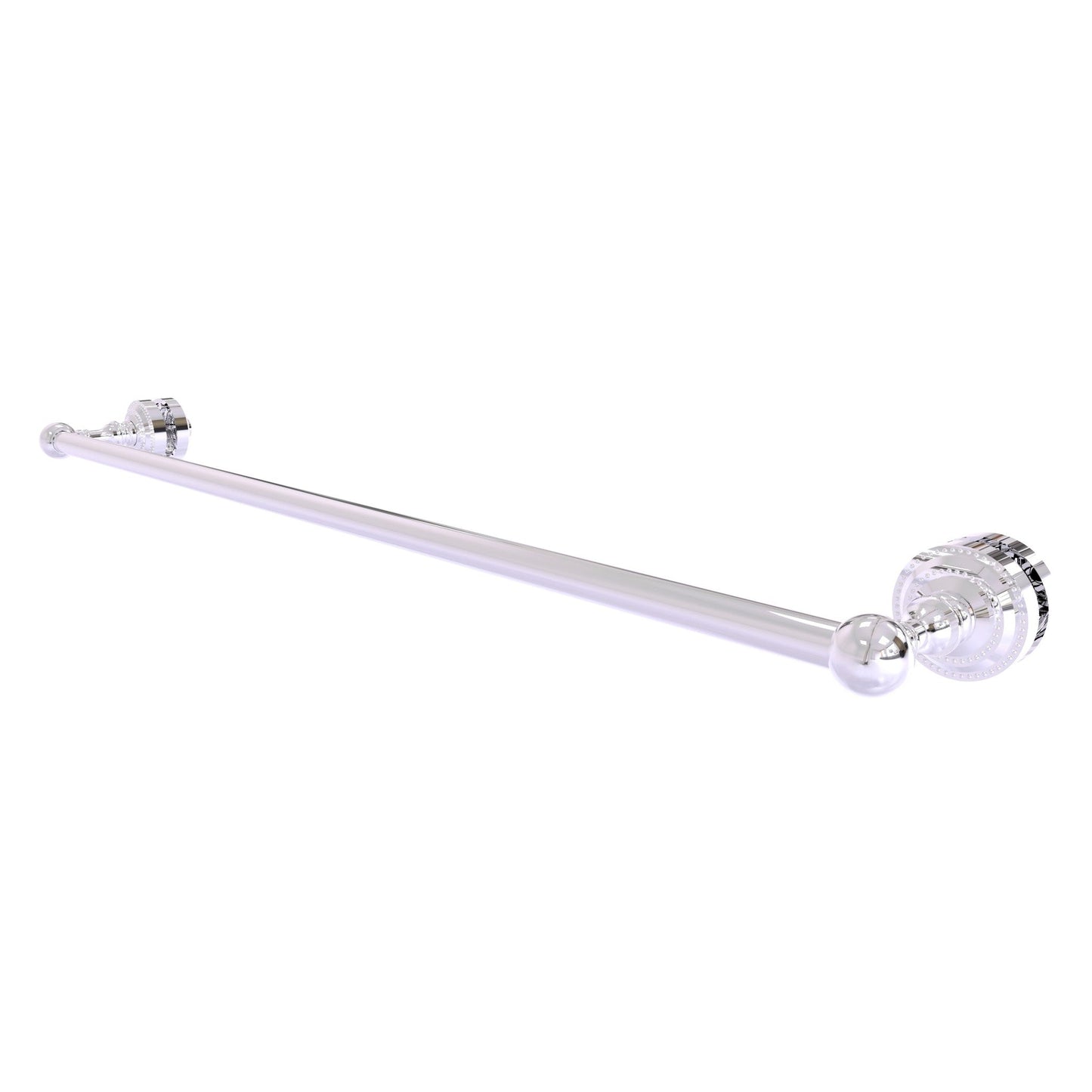 Allied Brass Dottingham 32" x 4.9" Polished Chrome Solid Brass Shower Door Towel Bar