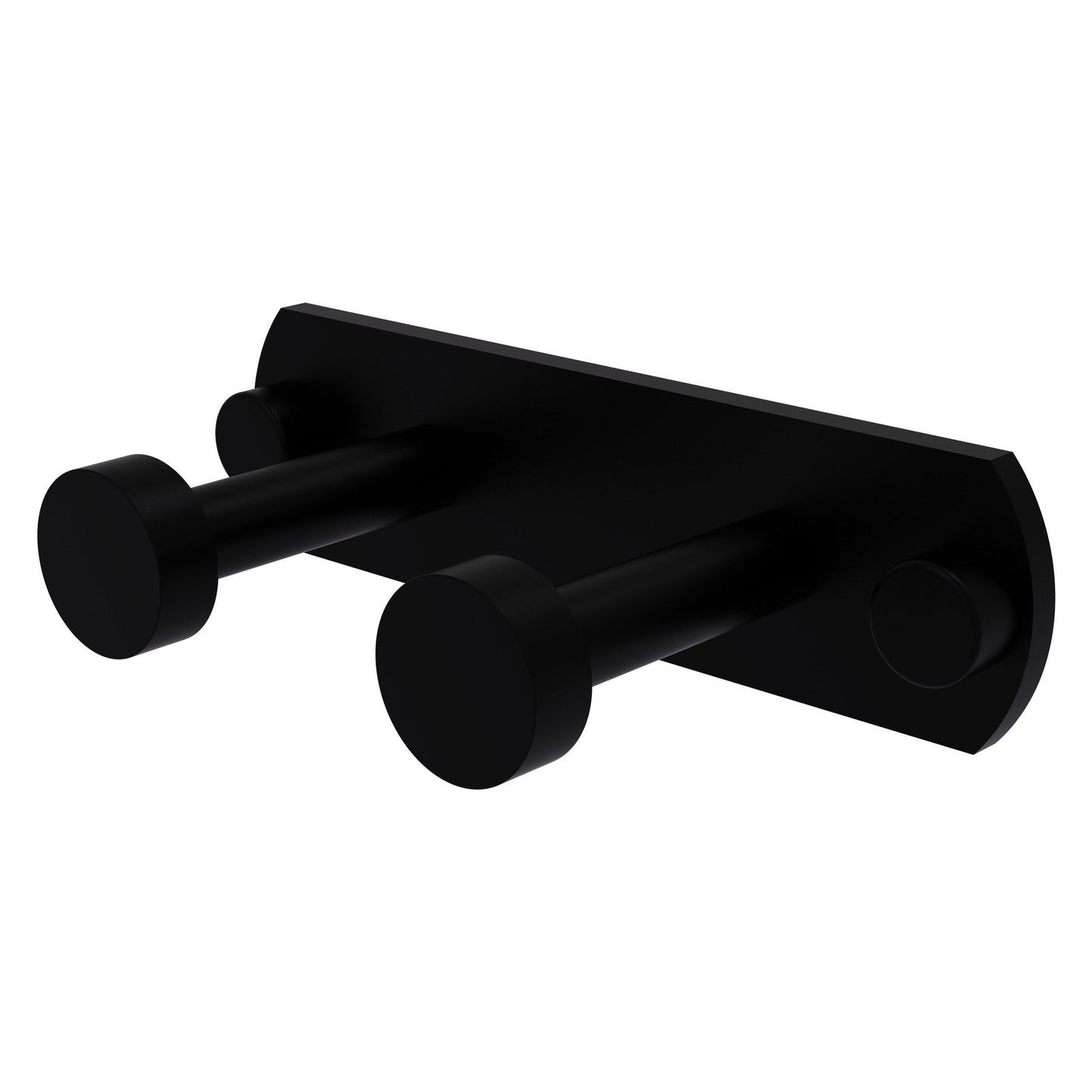 Allied Brass Fresno 5.5" x 2.6" Matte Black Solid Brass 2-Position Multi Hook