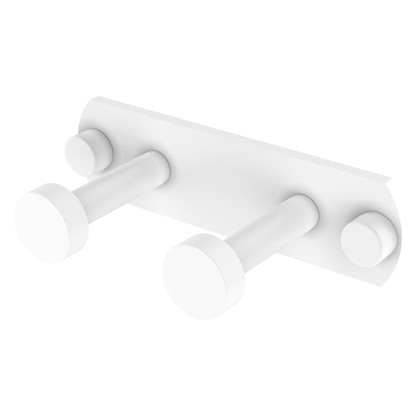 Allied Brass Fresno 5.5" x 2.6" Matte White Solid Brass 2-Position Multi Hook