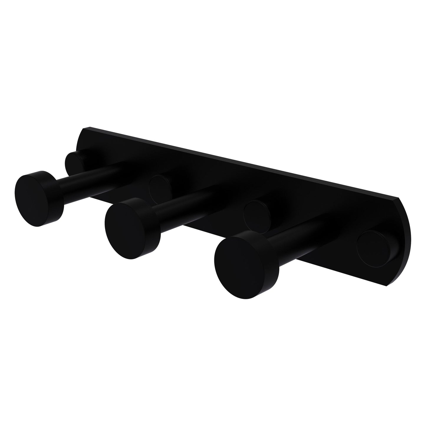 Allied Brass Fresno 8" x 2.6" Matte Black Solid Brass 3-Position Multi Hook