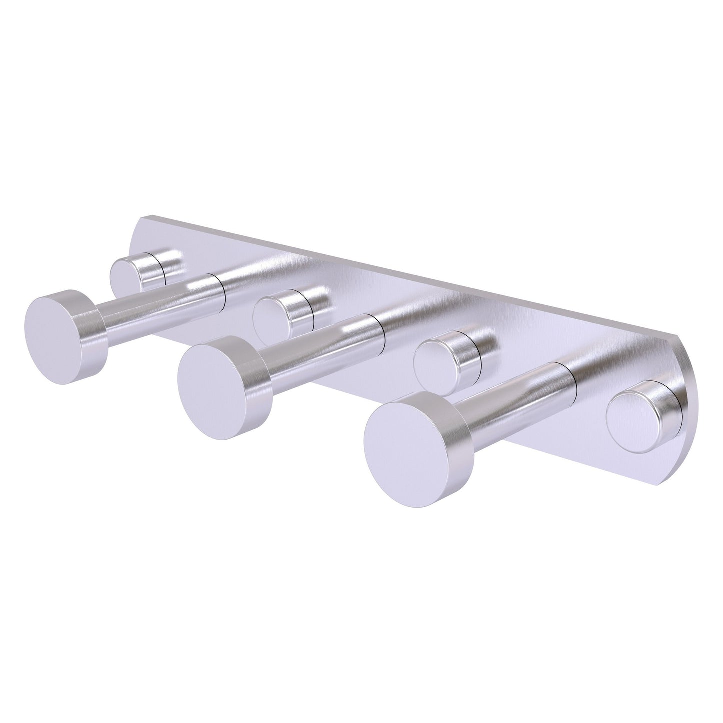 Allied Brass Fresno 8" x 2.6" Satin Chrome Solid Brass 3-Position Multi Hook