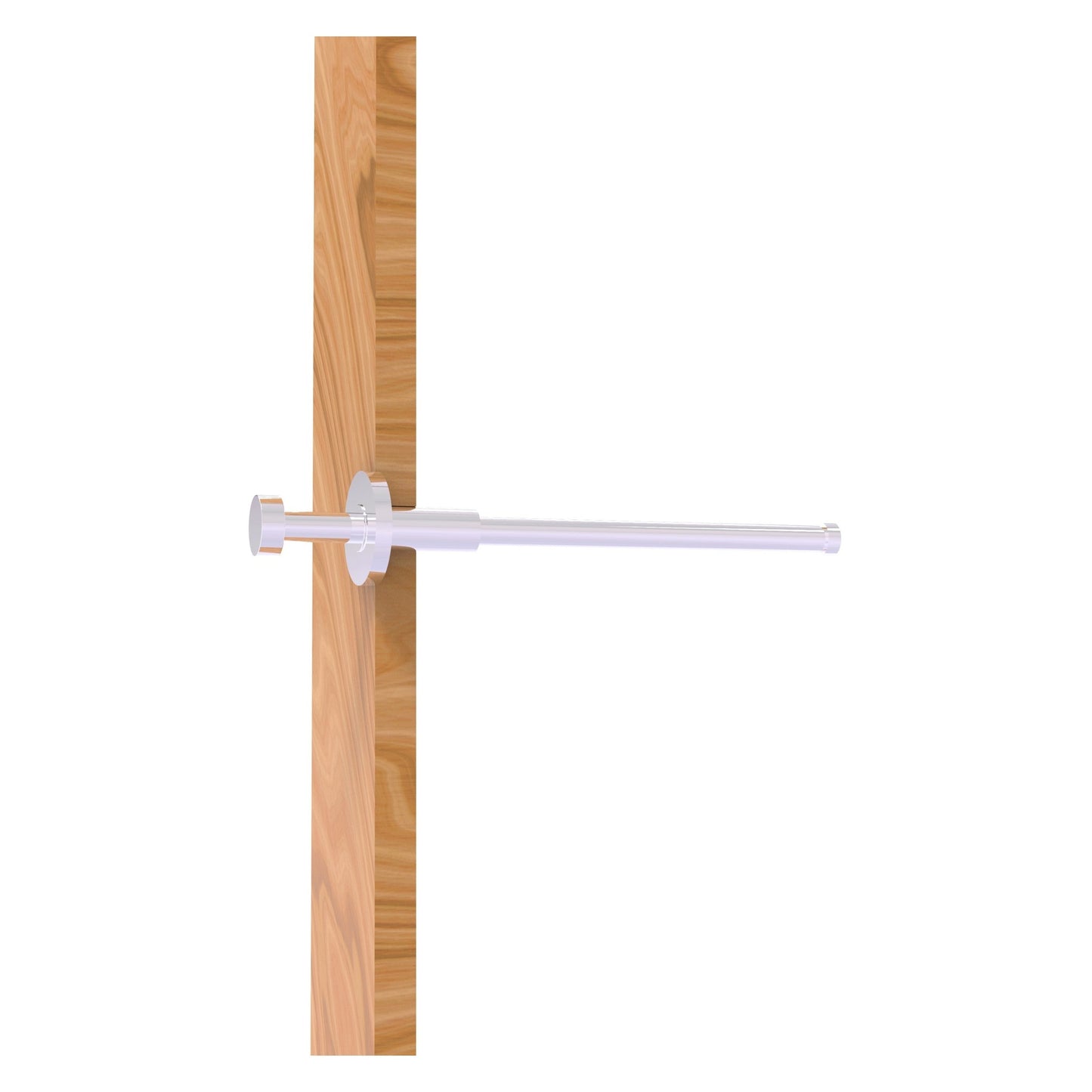Allied Brass MD-23 10" x 2" Polished Chrome Solid Brass Modern Style Pullout Retractable Garment Rod
