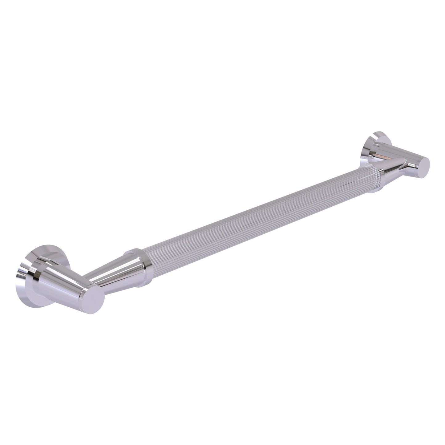 Allied Brass MD-GRR-32 34" x 3.5" Polished Chrome Solid Brass Reeded Grab Bar