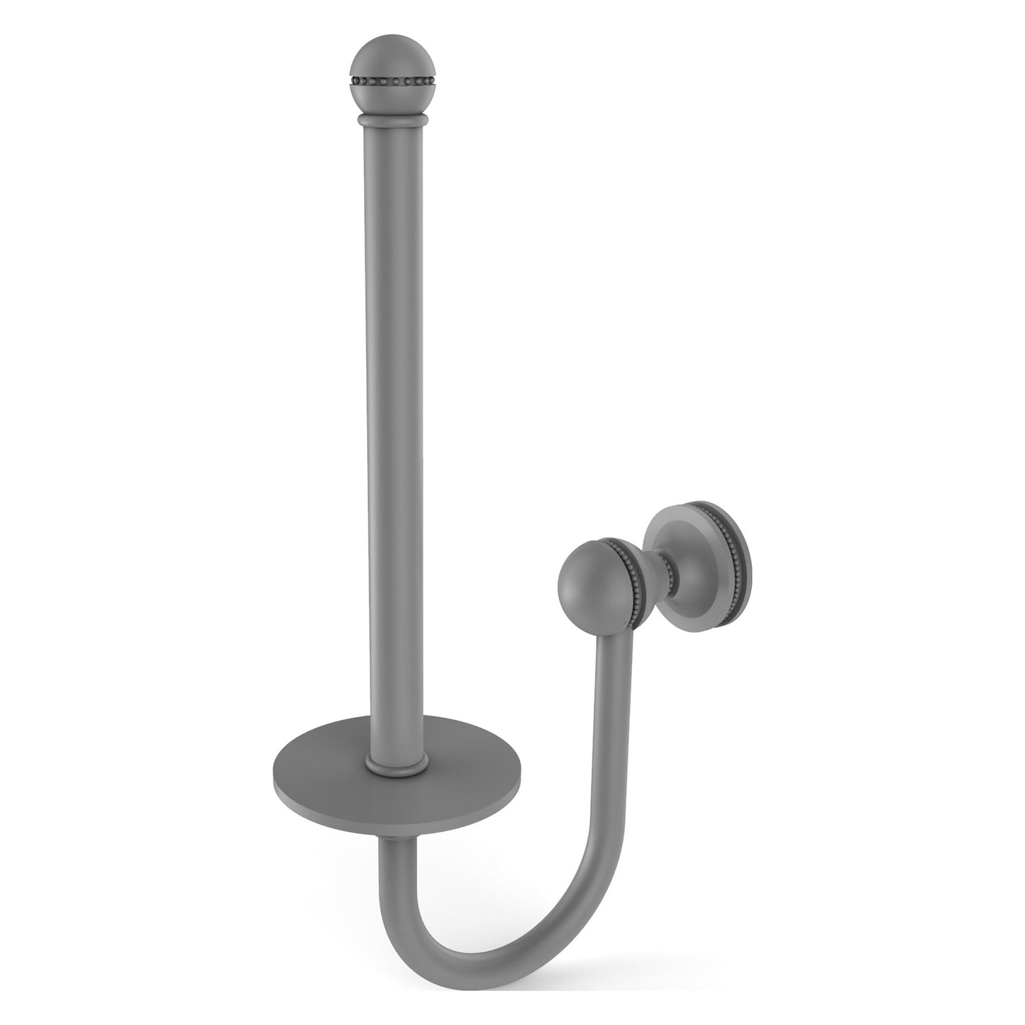 Allied Brass Mambo 2.4" x 5" Matte Gray Solid Brass Upright Toilet Tissue Holder