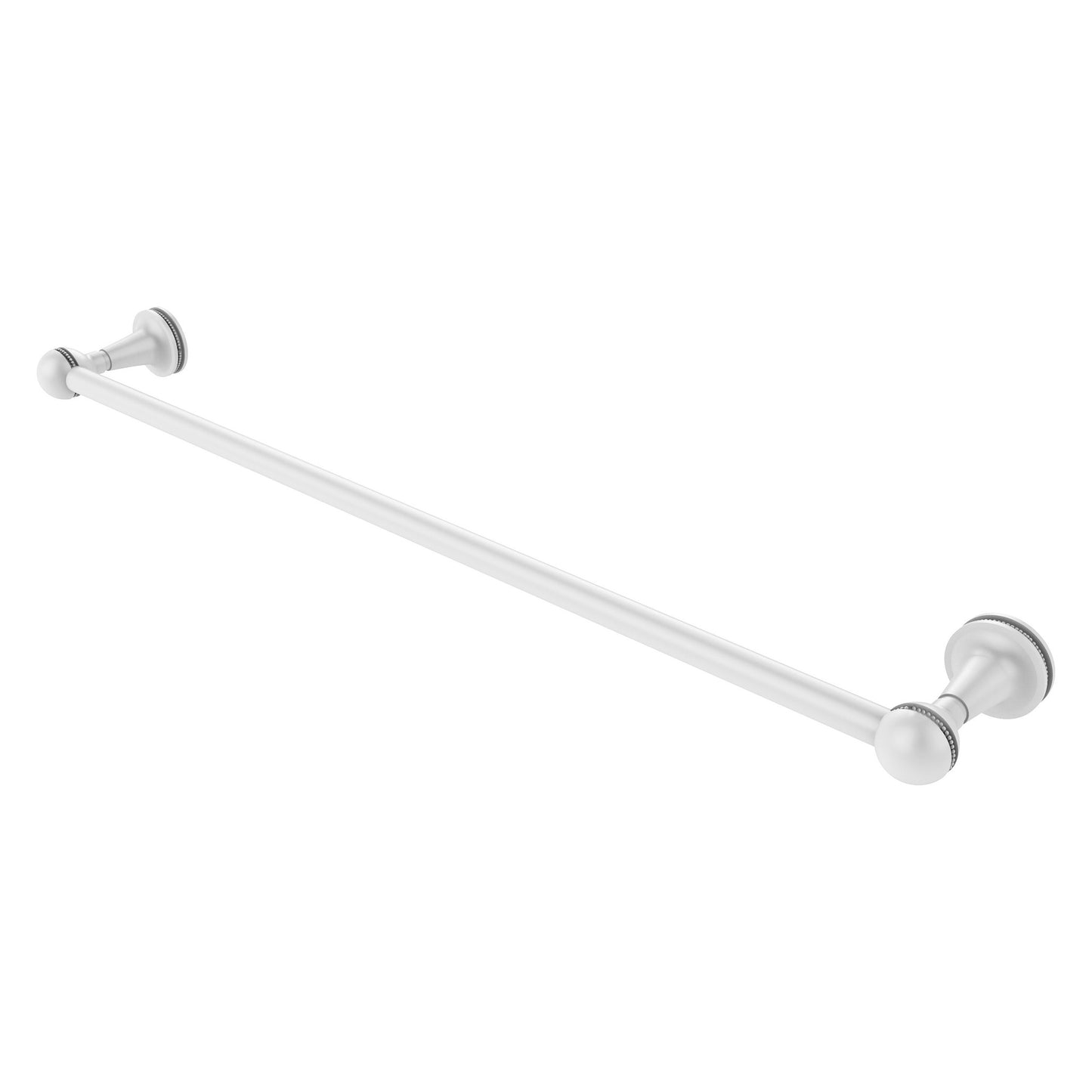 Allied Brass Mambo 36" x 37" Matte White Solid Brass Towel Bar