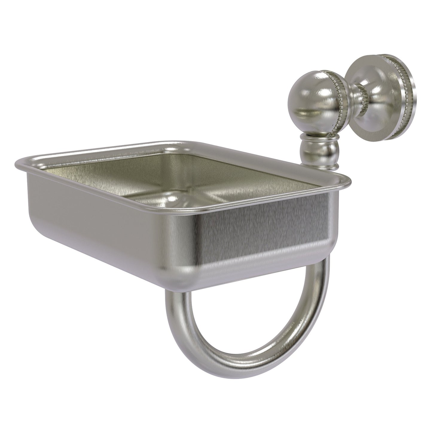 Allied Brass Mambo 4.5" x 3.5" Satin Nickel Solid Brass Wall-Mounted Soap Dish