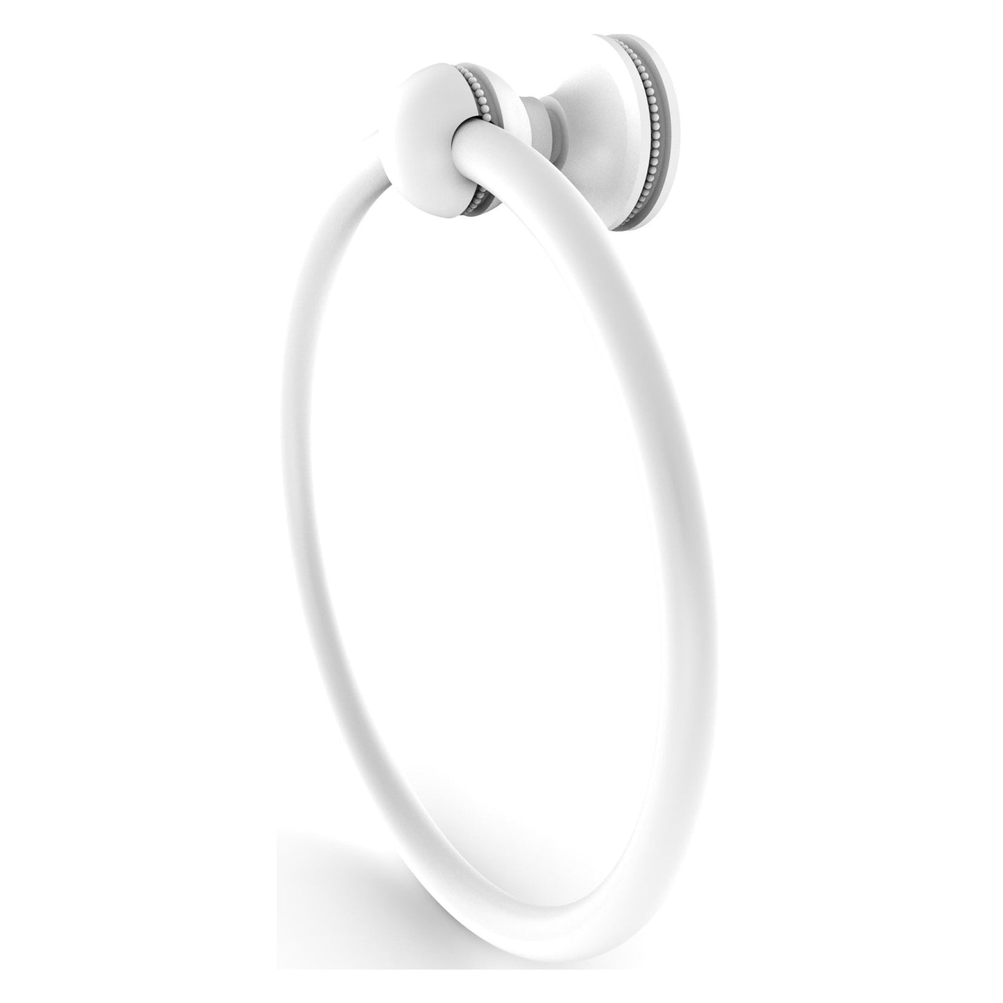 Allied Brass Mambo 6" x 6" Matte White Solid Brass Towel Ring