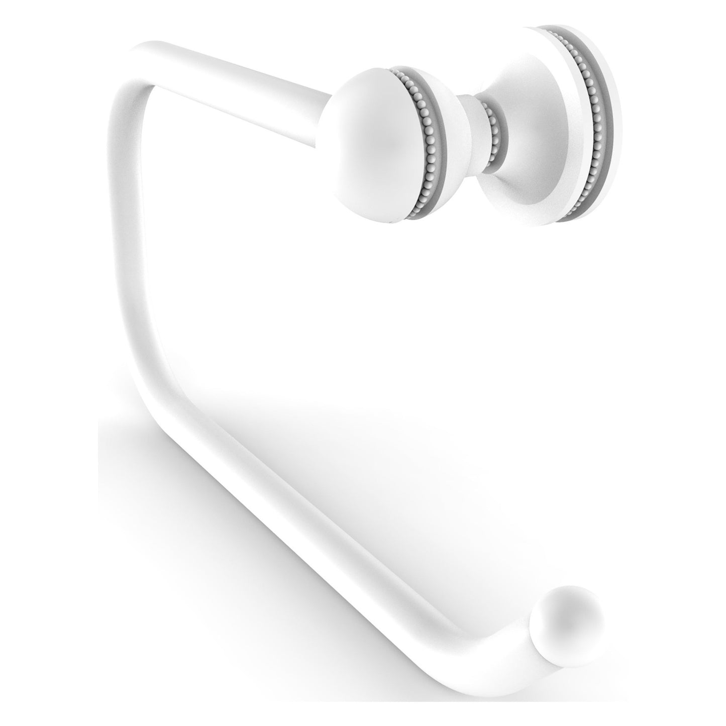 Allied Brass Mambo 8" x 7" Matte White Solid Brass European Style Toilet Tissue Holder