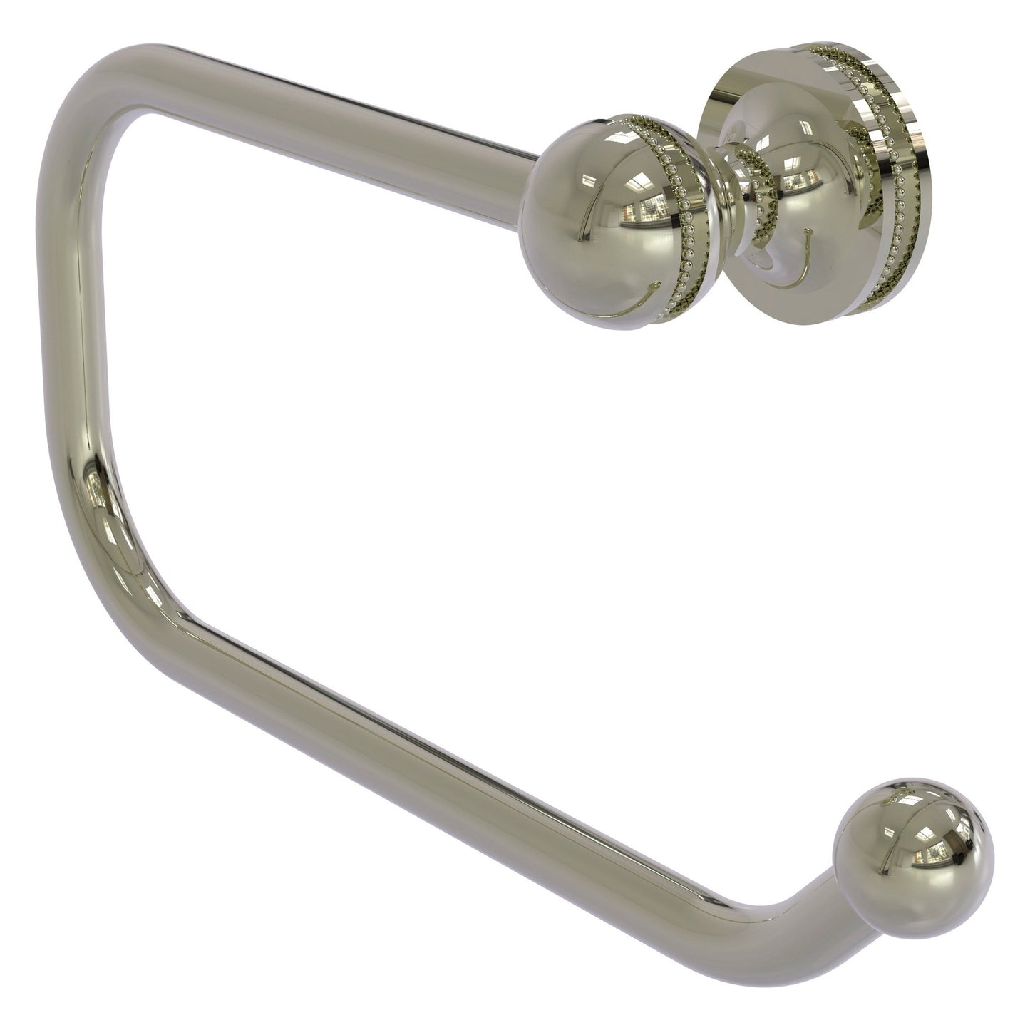 Allied Brass Mambo 8" x 7" Polished Nickel Solid Brass European Style Toilet Tissue Holder