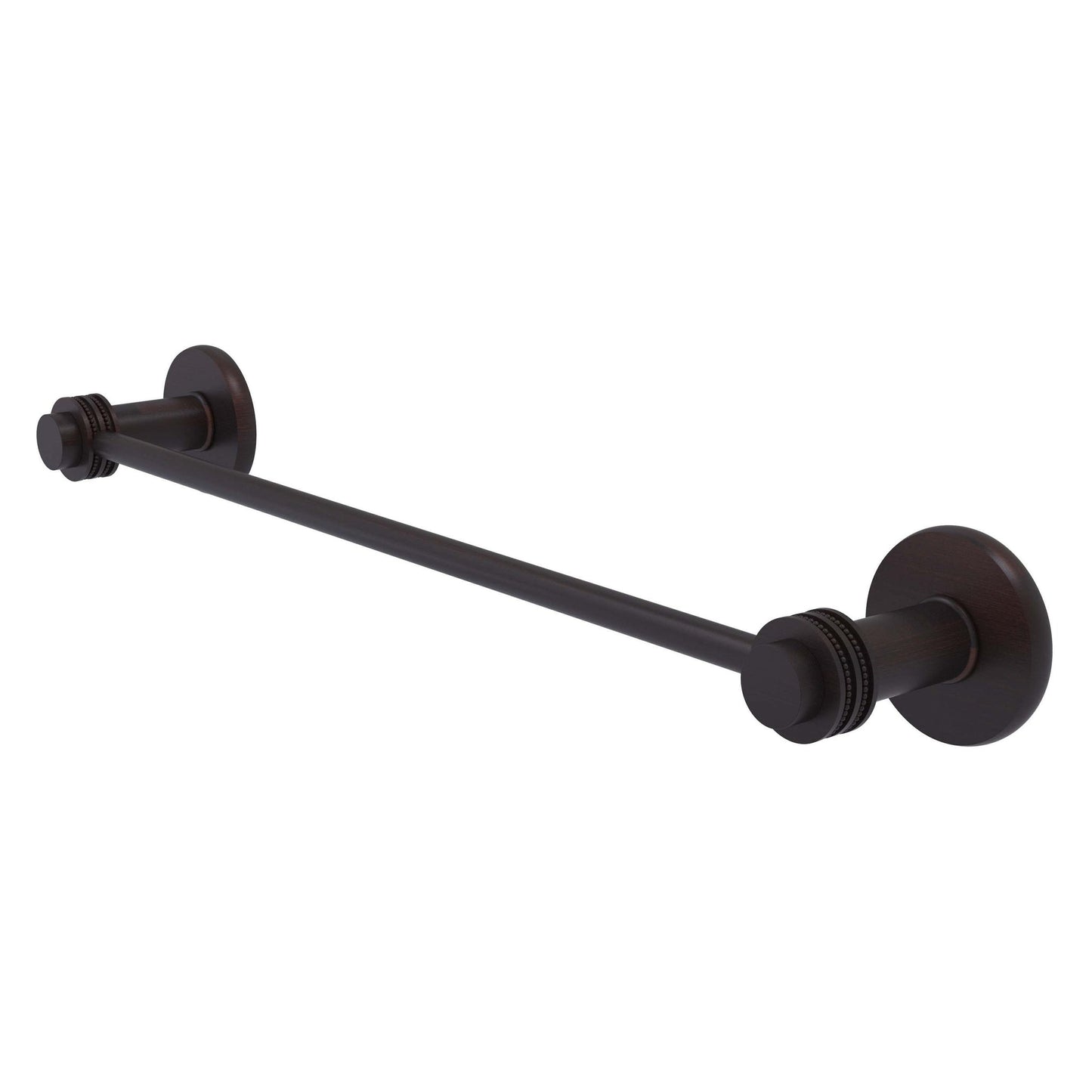 Allied Brass Mercury 24" x 26.5" Venetian Bronze Solid Brass Towel Bar With Dotted Accent
